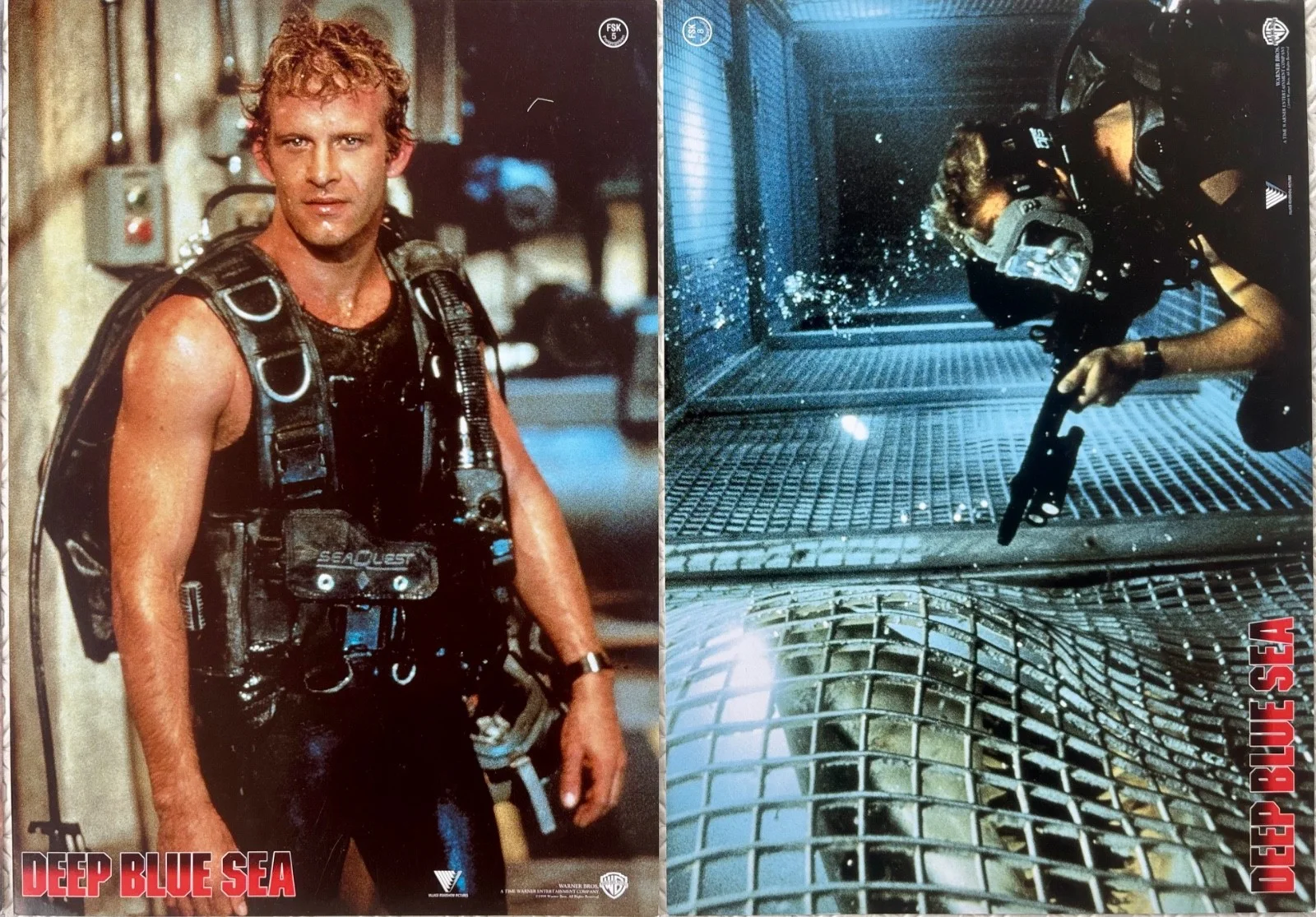 Deep Blue Sea set of 7 Original 1999 German Lobby Cards Samuel L Jackson, изображение 4