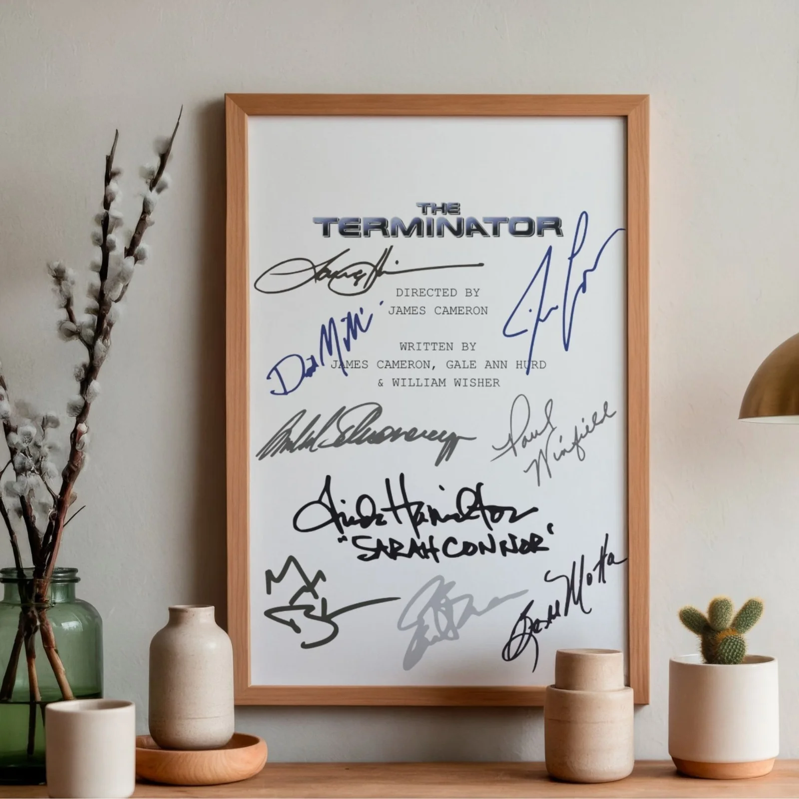 The Terminator Inspired Poster A4 Pre-Printed Signature Script Style Movie Gift, image 2