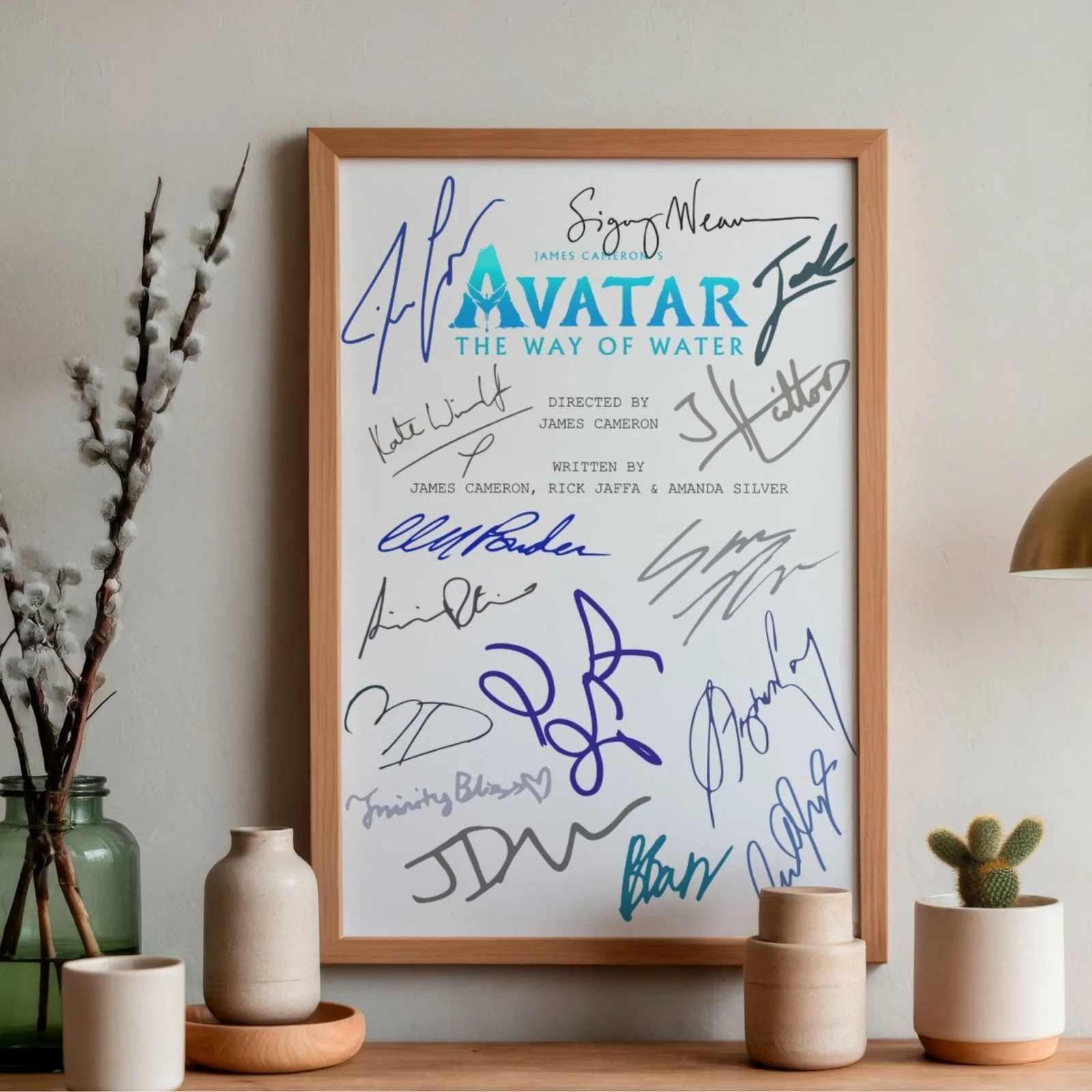 Avatar The Way Of Water Inspired Poster A4 Pre-Printed Signature Script Gift, изображение 2