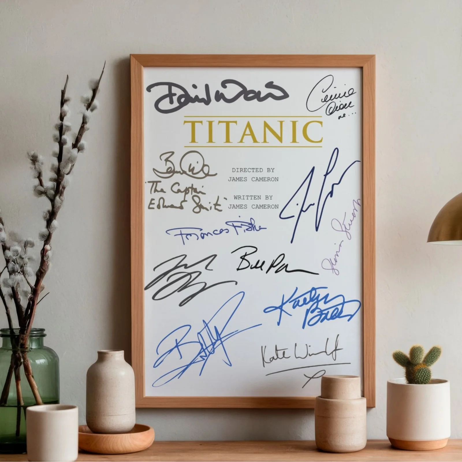 Titanic Inspired Poster A4 Pre-Printed Signature Script Style Wall Art Print, изображение 2
