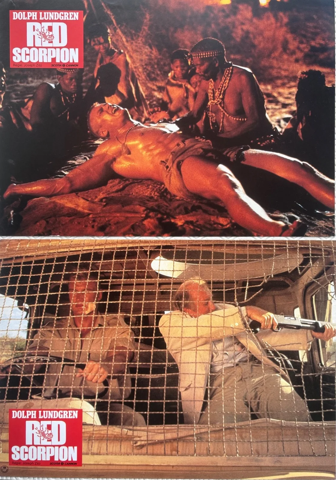 Red Scorpion set of 16 Original 1988 German Lobby Cards Dolph Lundgren, изображение 2