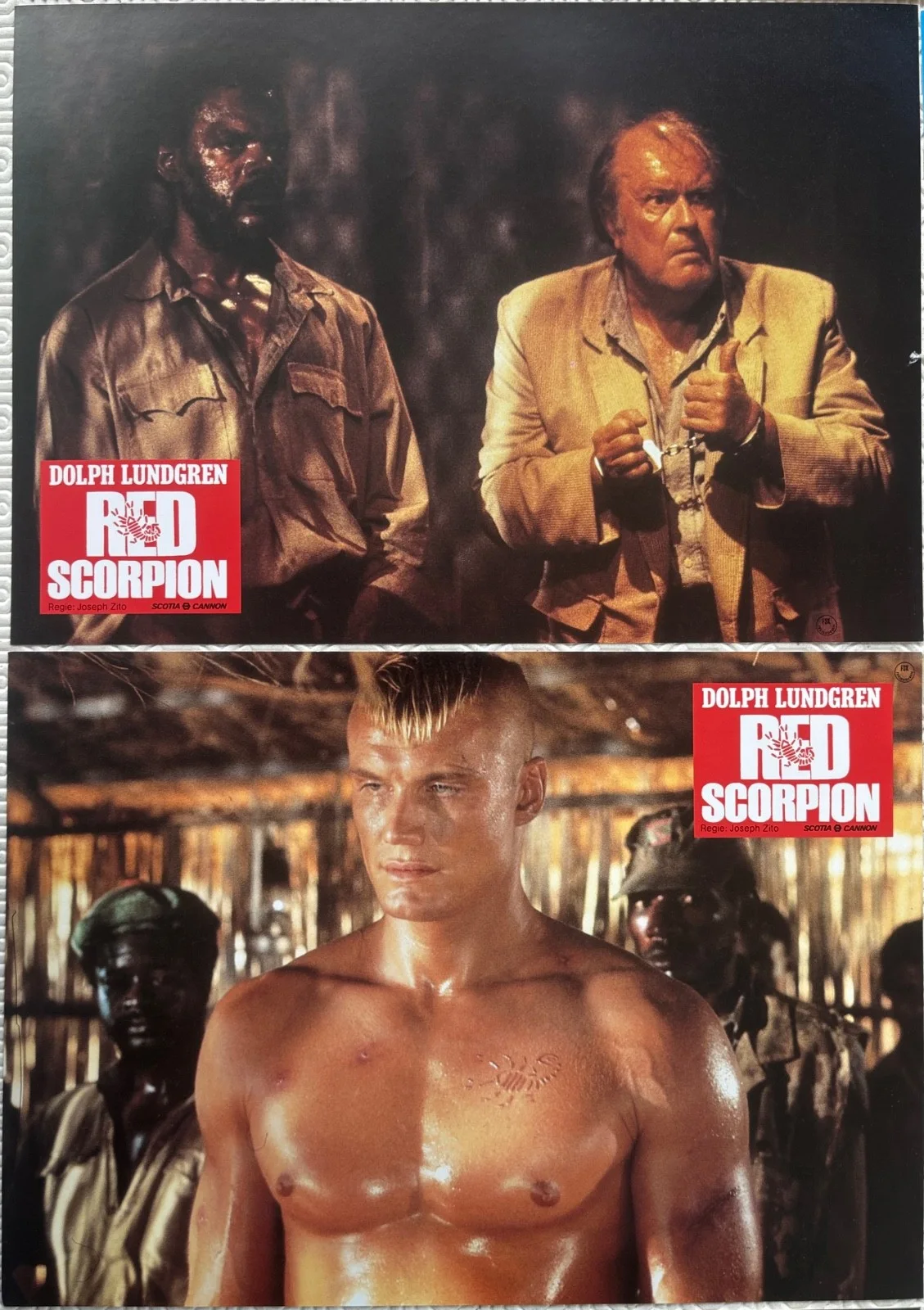 Red Scorpion set of 16 Original 1988 German Lobby Cards Dolph Lundgren, изображение 3