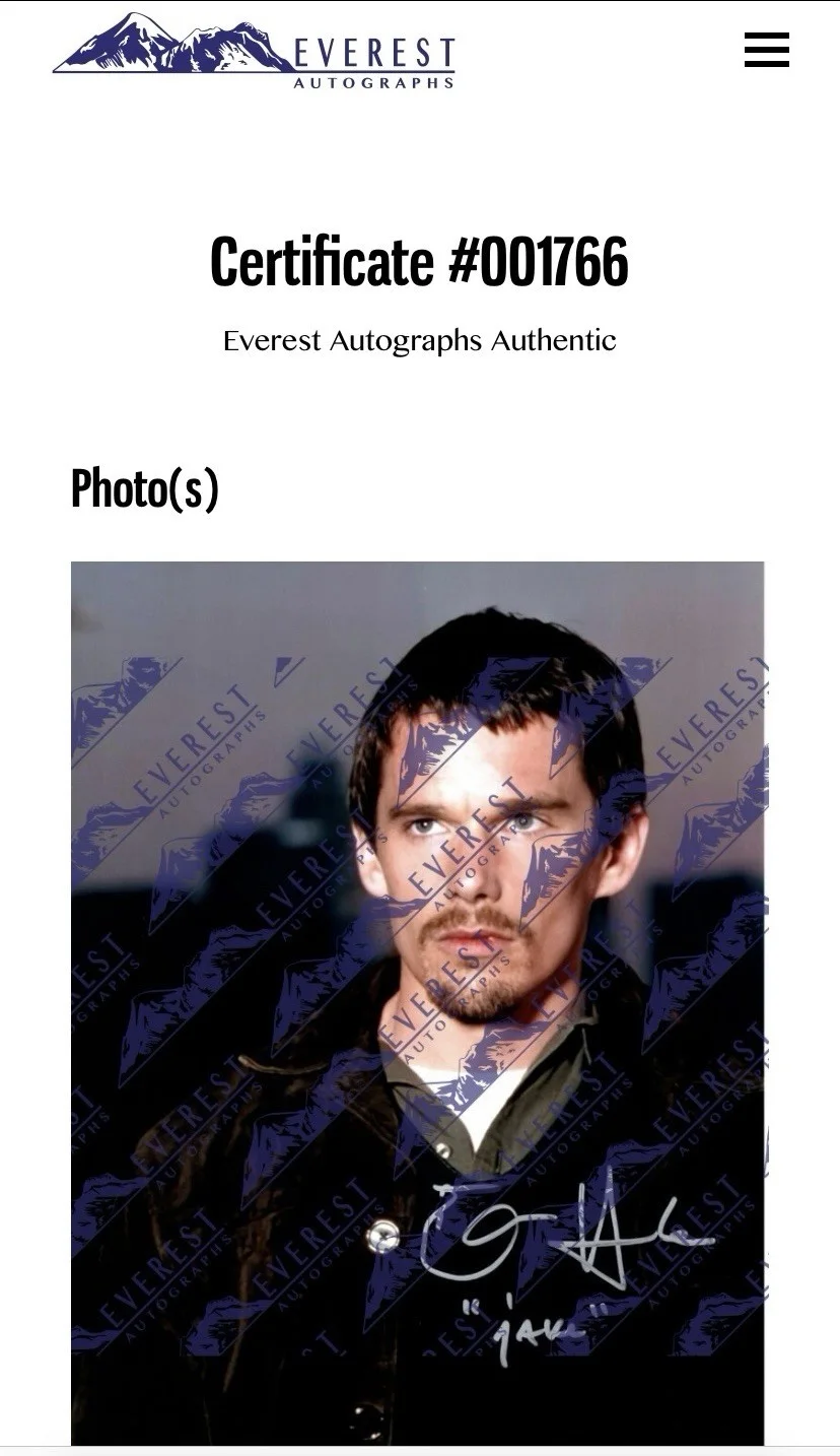 Ethan Hawke — Ethan Hawke "Training Day" Signed/Inscribed 11x14 Photo - Everest/Beckett Cert, image 3