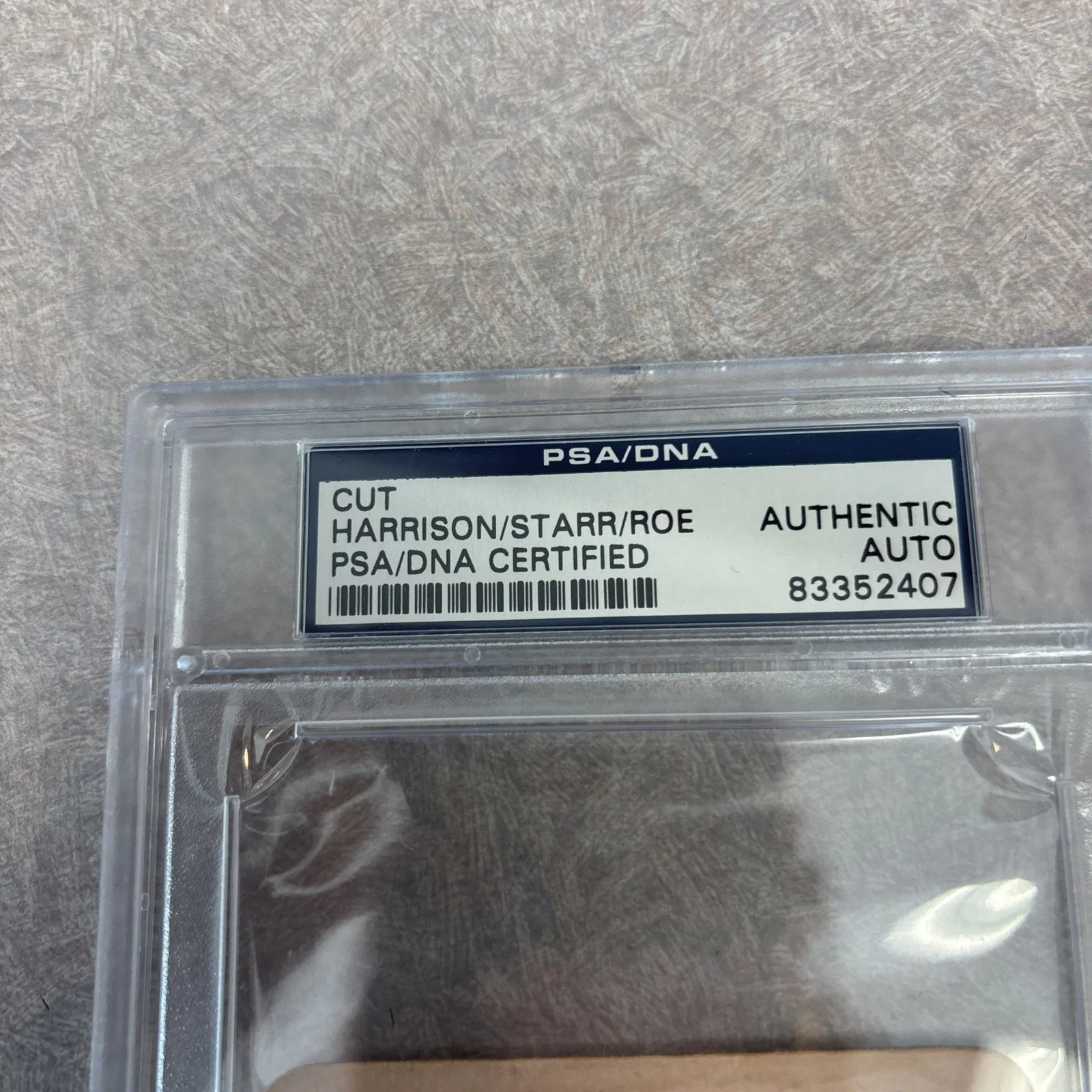 GEORGE HARRISON RINGO STARR TOMMY ROE SIGNED CUT PSA AUTO BEATLES AUTOGRAPH, image 3
