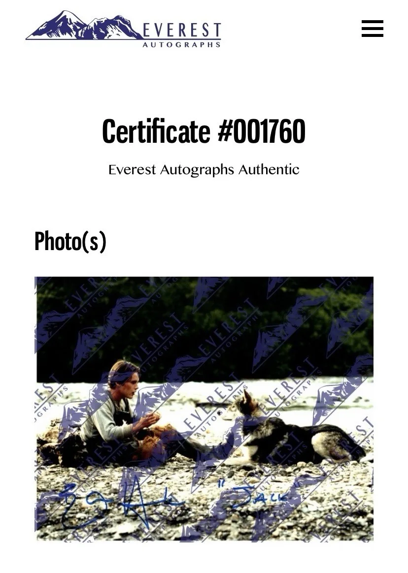 Ethan Hawke — Ethan Hawke "White Fang" Signed/Inscribed 11x14 Photo - Everest/Beckett 2W452100, изображение 3