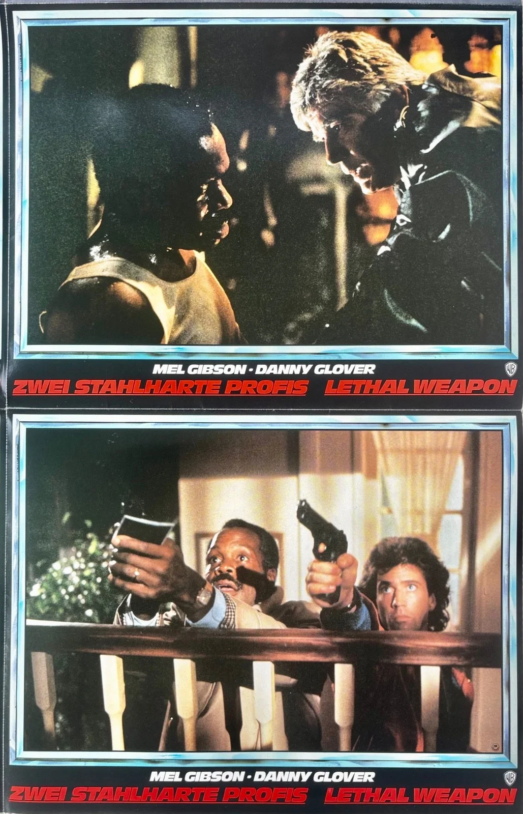 Lethal Weapon set of 12 Original 1987 uncut German Lobby Cards Gibson Glover, image 5