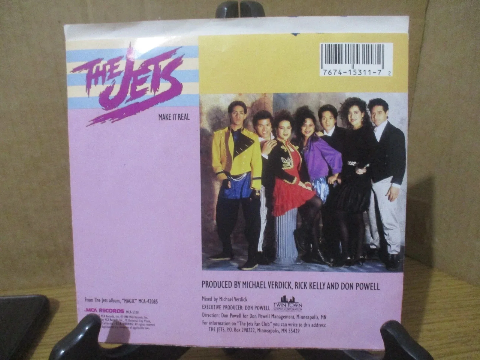 THE JETS AUTHENTIC AUTOGRAPHED/SIGNED VINYL 45 RECORD #2-EDDIE WOLFGRAMM + 3, image 3