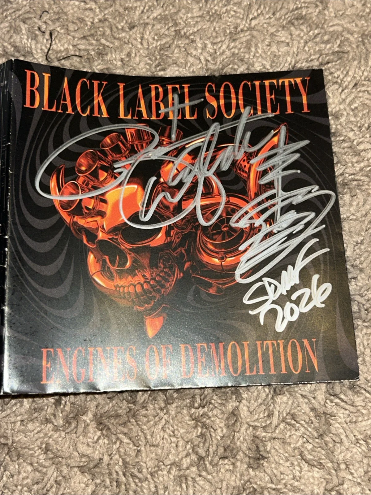 Black Label Society Engines Of Demolition Signed Autograph CD Insert Zakk Wylde, изображение 2