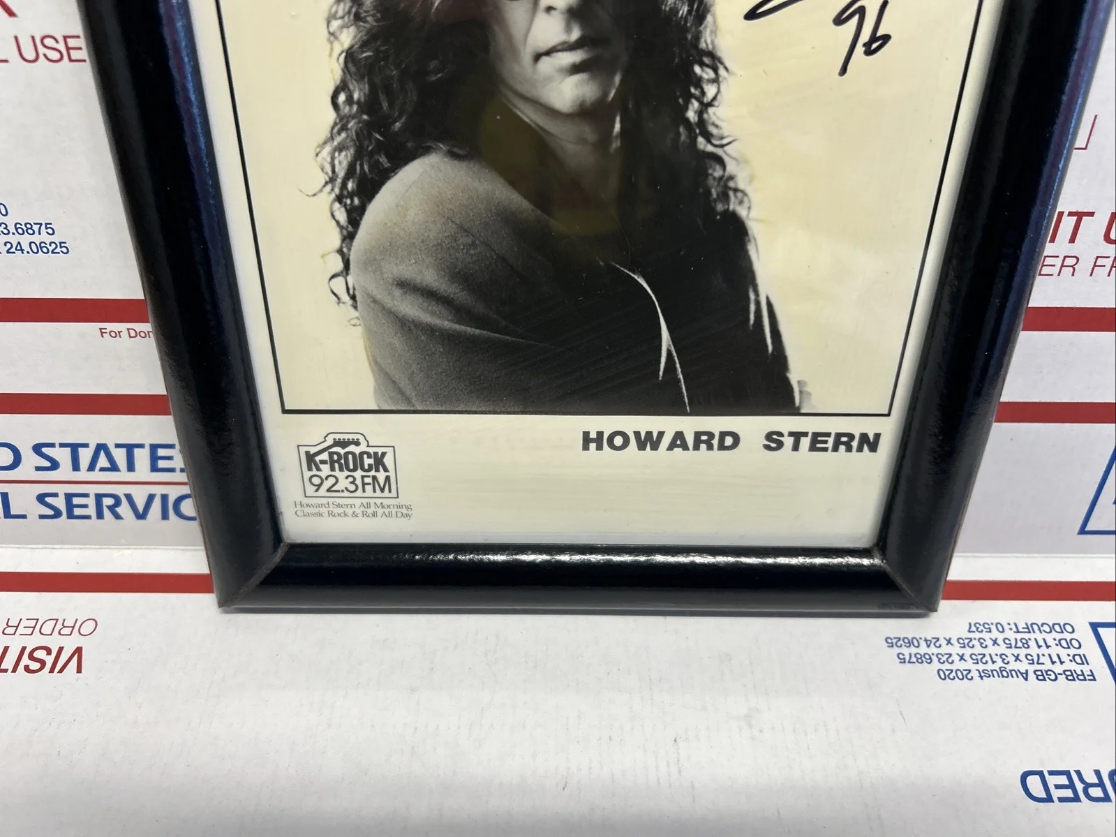 Howard Stern — Howard Stern AUTOGRAPHED SIGNED Vintage Radio K-ROCK 92.3 Fm FRAMED RARE, изображение 3