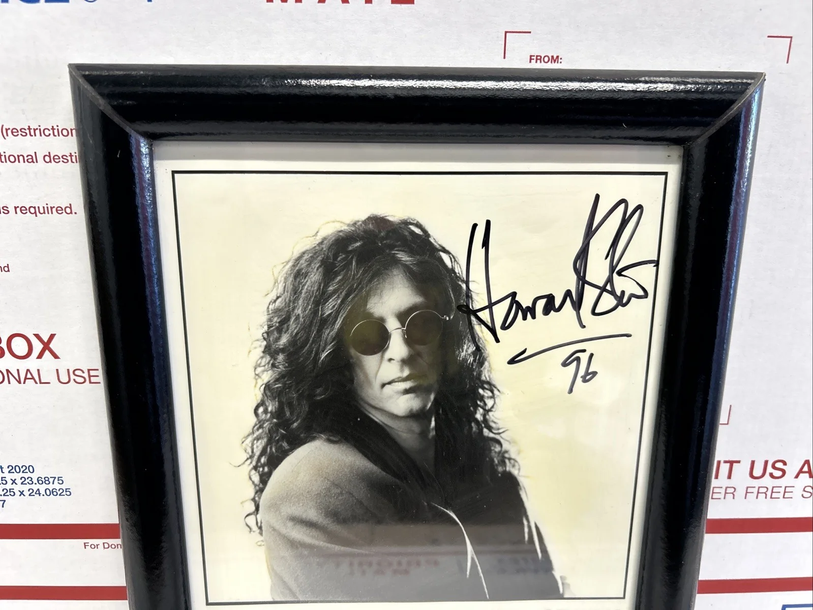 Howard Stern — Howard Stern AUTOGRAPHED SIGNED Vintage Radio K-ROCK 92.3 Fm FRAMED RARE, изображение 4