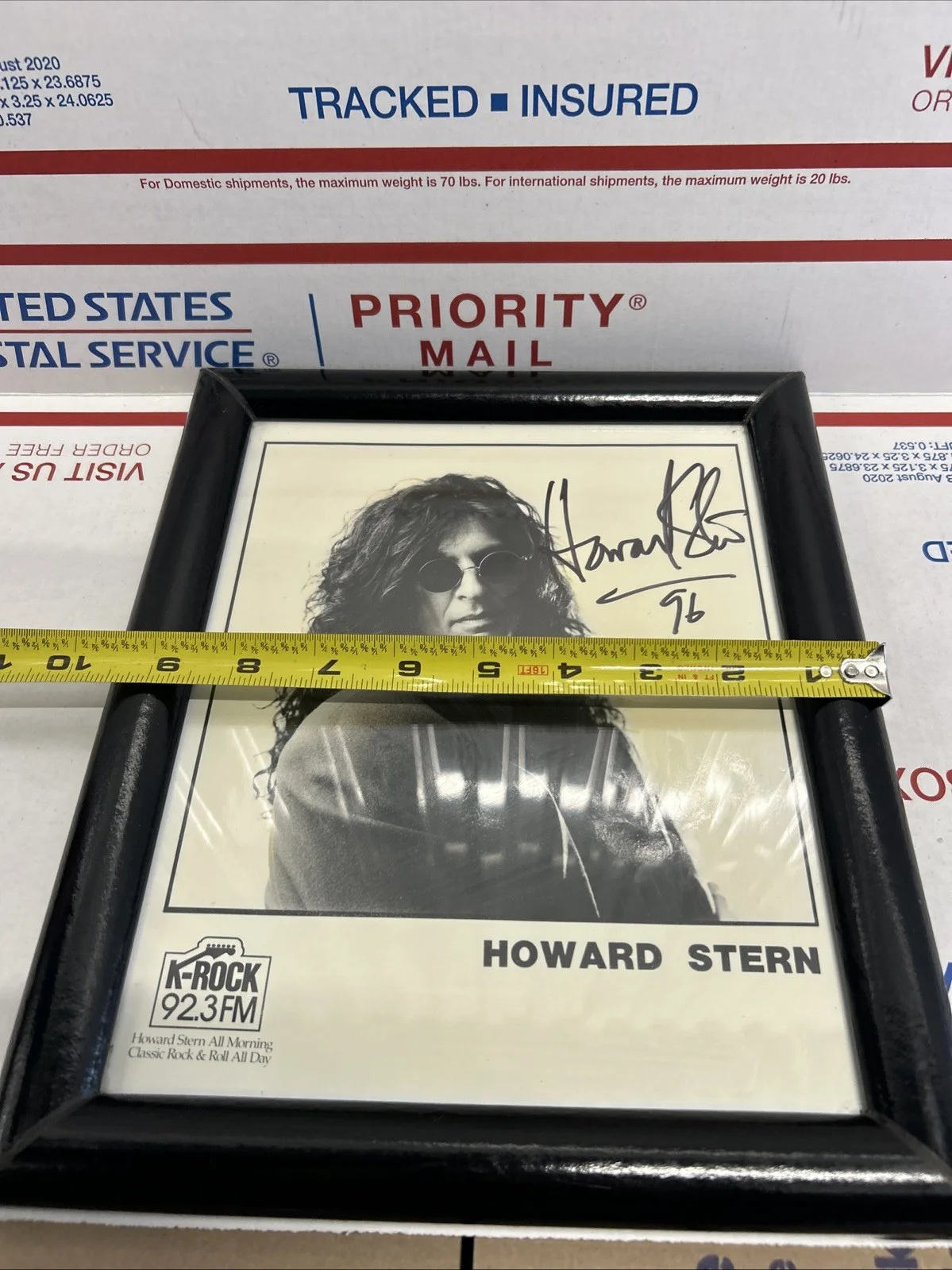 Howard Stern — Howard Stern AUTOGRAPHED SIGNED Vintage Radio K-ROCK 92.3 Fm FRAMED RARE, изображение 5