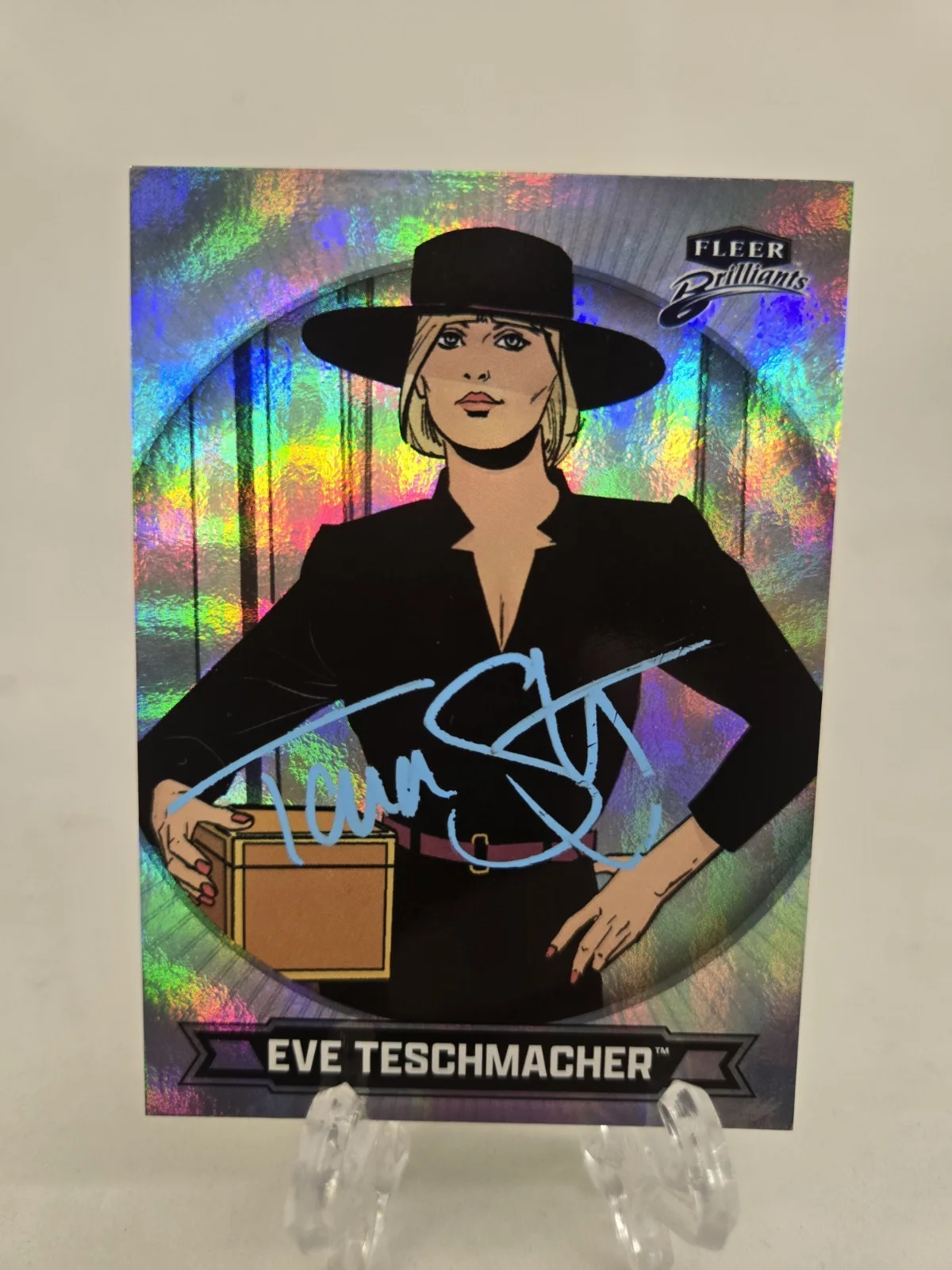 Tara Strong — Tara Strong SIGNED Fleer Eve Teschmacher Trading Card! JSA COA