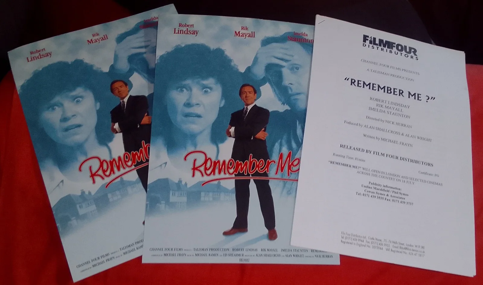 Remember Me? starring Rik Mayall Press Kit British Television Film 1997 Free P&P, image 2