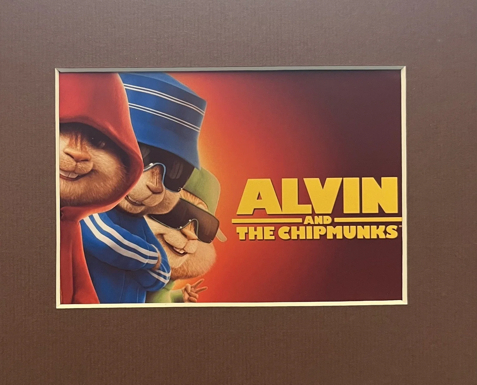 ALVIN AND THE CHIPMONKS . 35mm Film Cell Mounted Display, изображение 2
