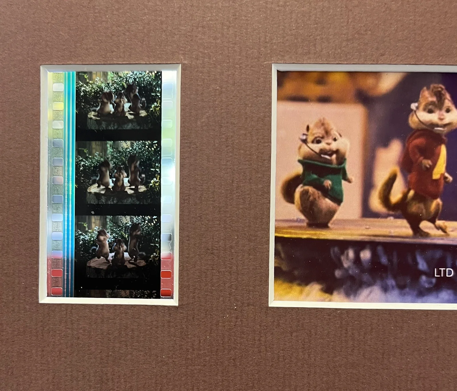 ALVIN AND THE CHIPMONKS . 35mm Film Cell Mounted Display, изображение 3