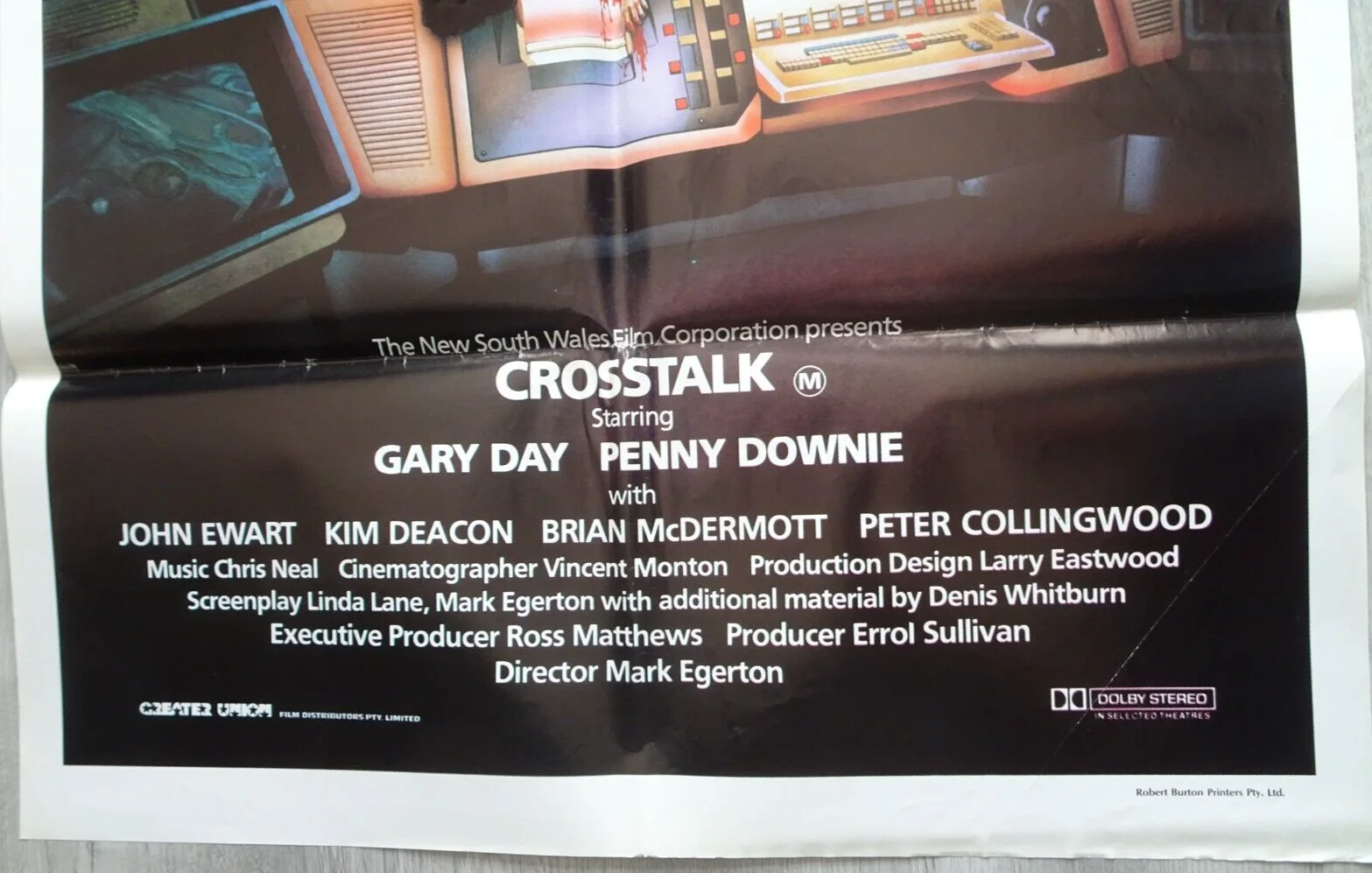 Crosstalk Poster One Sheet Gary Day Penny Downie Australian 1982, изображение 4
