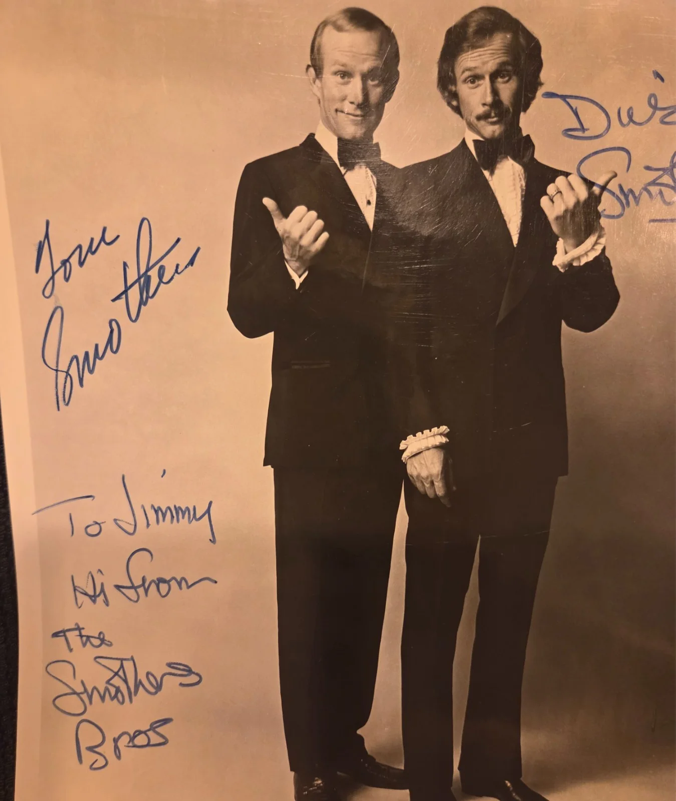 THE SMOTHERS BROTHERS - Autographed Signed 8x10 Pictures Inscribed Tom & Dick, image 3