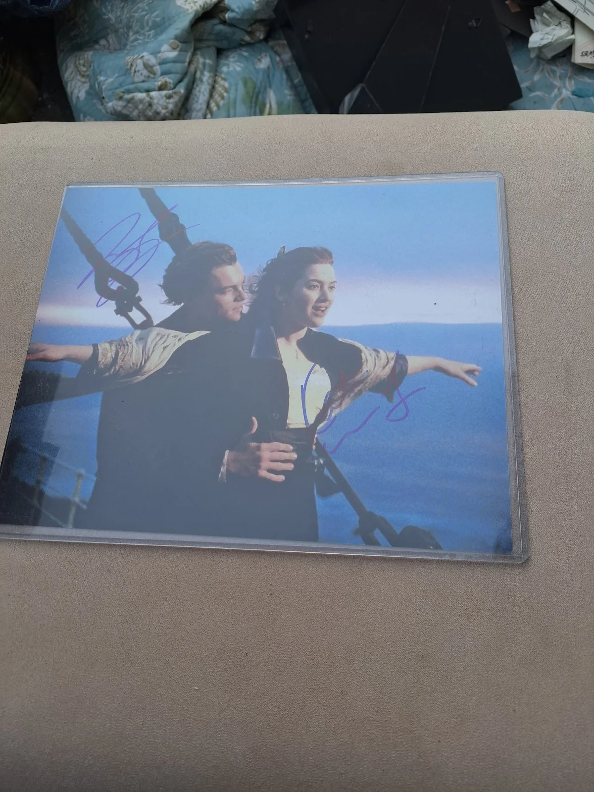 Leonardo Dicaprio and Kate Winslet — Leonardo DiCaprio Kate Winslet "Titanic" Original Autographed Signed 8x10 RARE