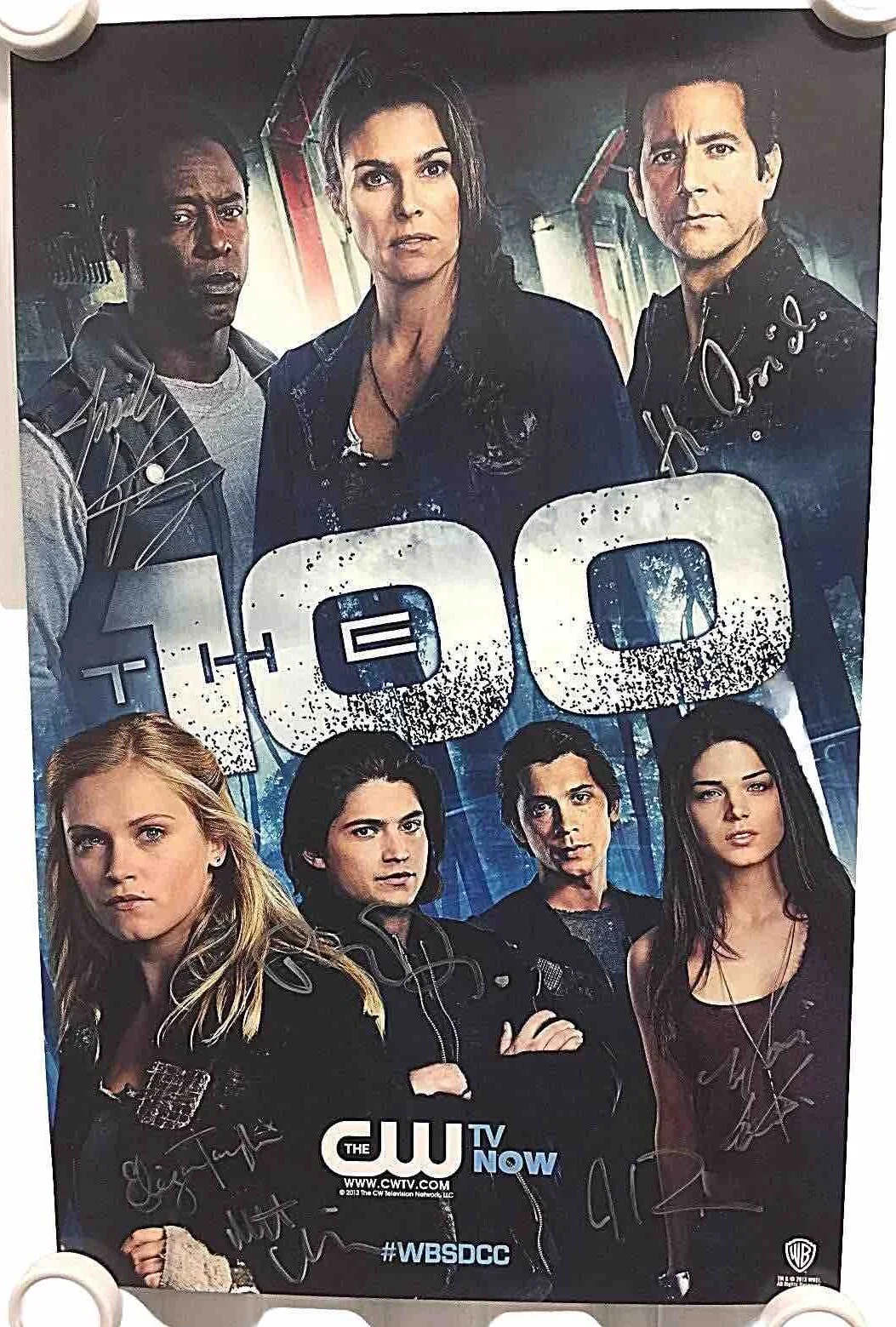 The Cast — signed The 100 poster San Diego SDCC Comic Con autographed by cast in person, изображение 2