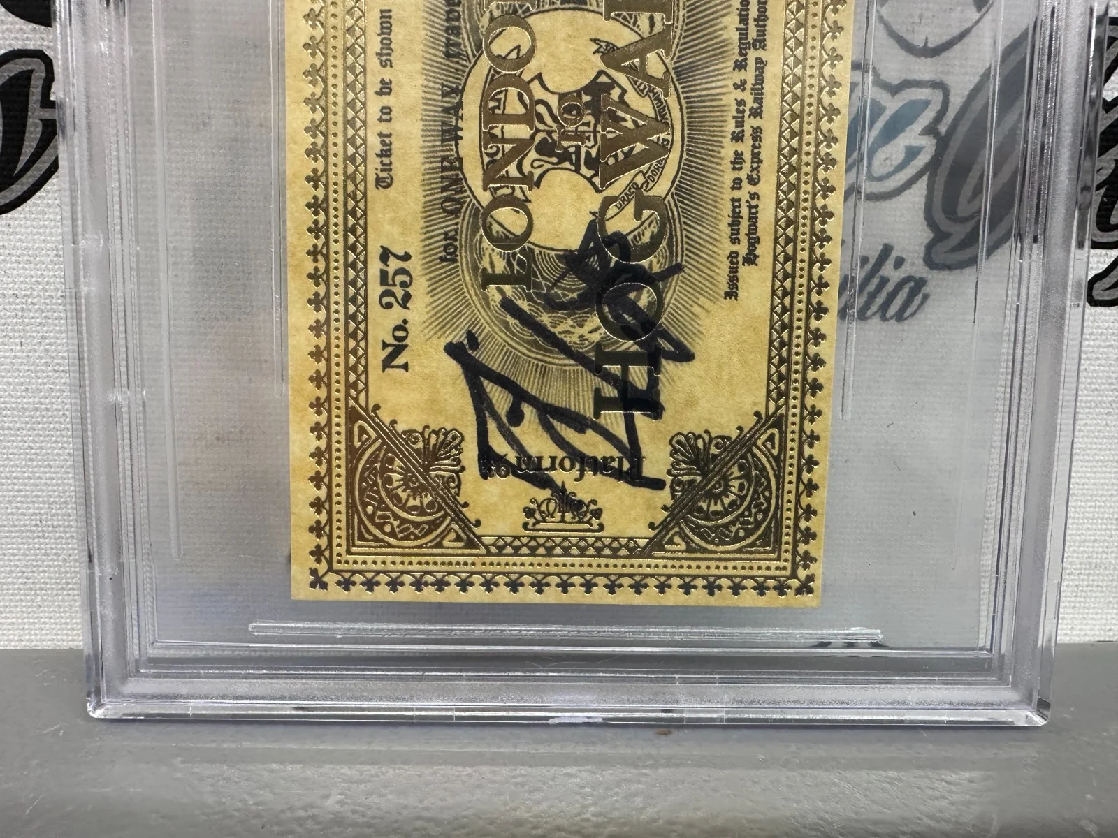 LONDON TRAIN PLATFORM 9 3/4 GOLDEN TICKET SLAB SLABBED — DANIEL RADCLIFFE HARRY POTTER SIGNED AUTOGRAPHED HOGWARTS TICKET-BECKETT BAS, image 4