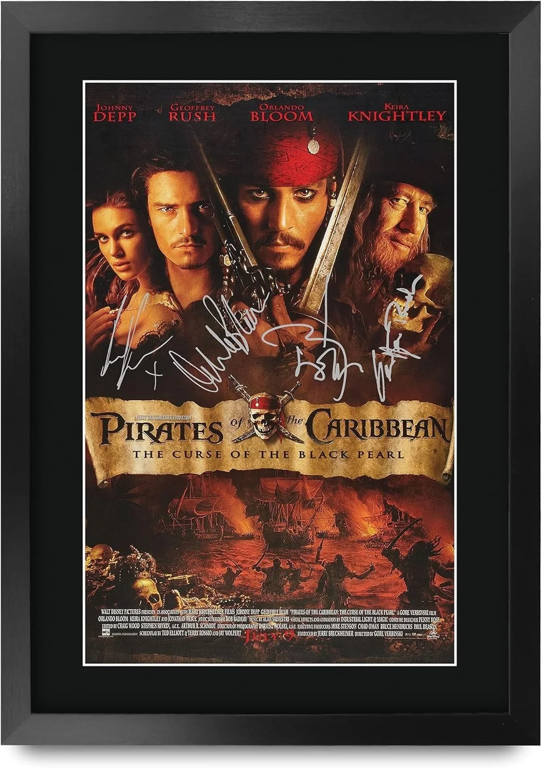 Pirates of the Caribbean Cast — Signed Pirates Of The Caribbean 16x12 Movie Poster in Sleek Frame - Gift-Ready!, изображение 3