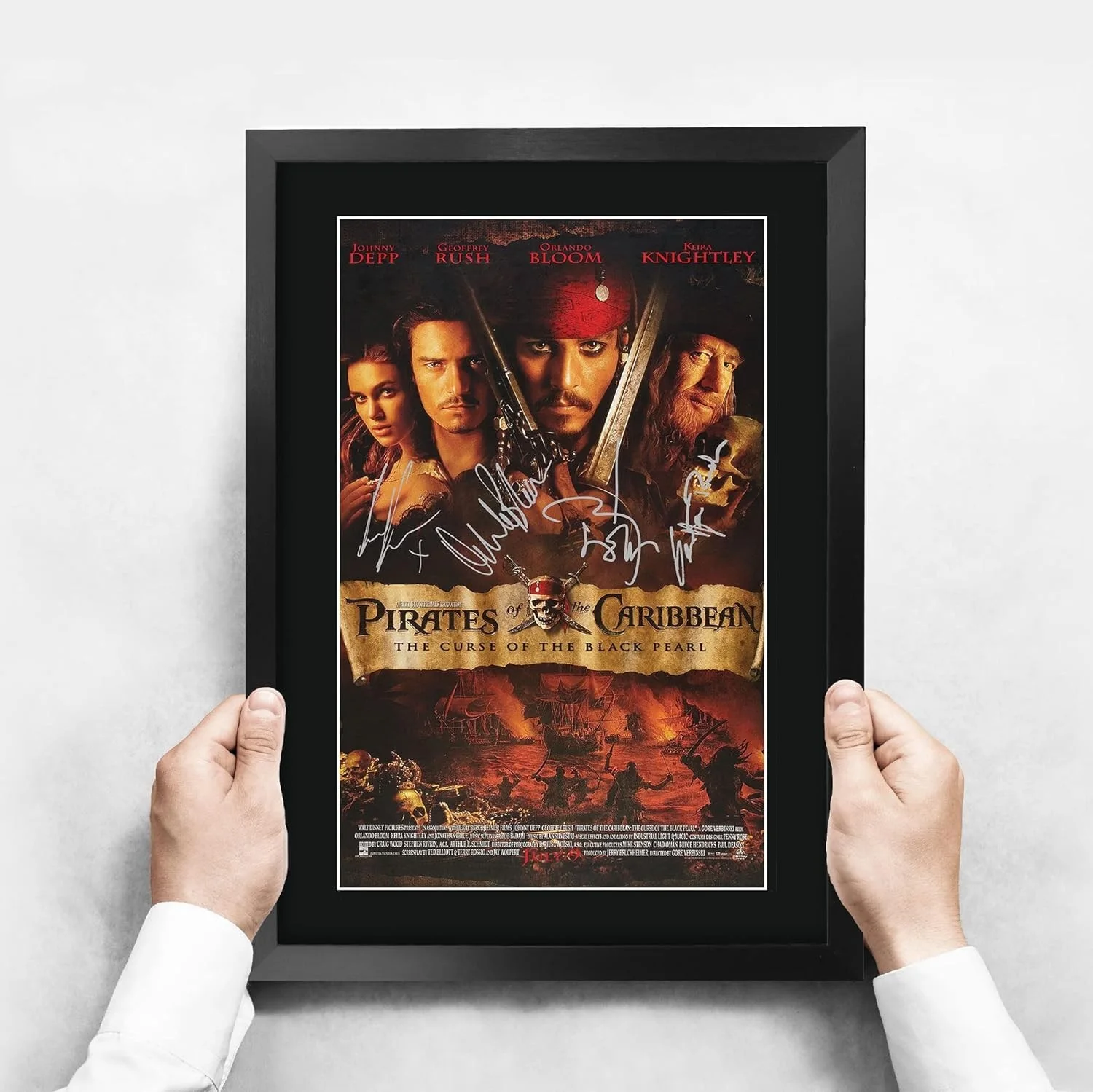 Pirates of the Caribbean Cast — Signed Pirates Of The Caribbean 16x12 Movie Poster in Sleek Frame - Gift-Ready!, изображение 5