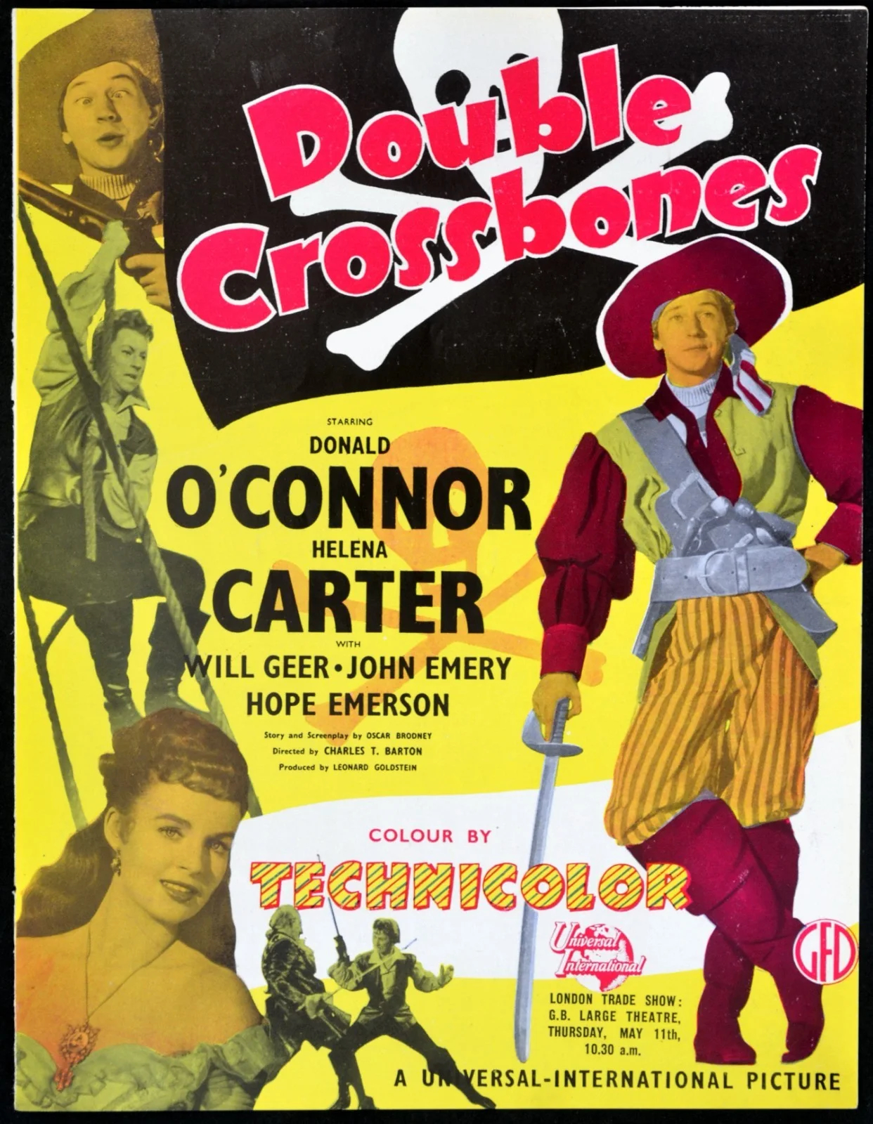 DEPORTED 1950 Märta Torén, Jeff Chandler, Claude Dauphin TRADE ADVERT, image 2