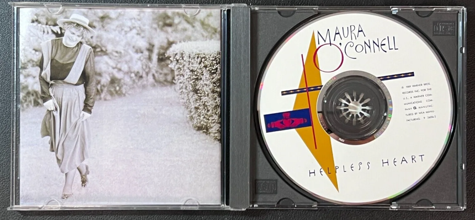 Maura O'Connell — Maura O'Connell Signed Concert Ticket (Personal.) AUTO w/CD 'Helpless Heart' VTG, image 2