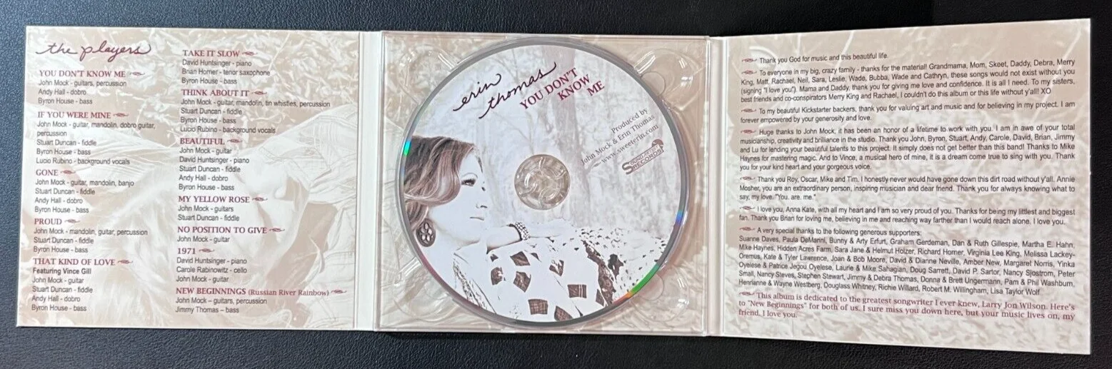 Erin Thomas — Erin Thomas Signed 2012 CD Album w/Ticket AUTO Pop Singer 'You Don't Know Me'!, изображение 3