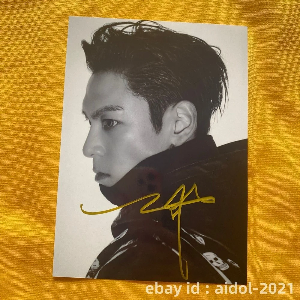 BIGBANG T.O.P TOP Autographed Signed Photo PIcture K-POP Collection 5*7 2026, изображение 3