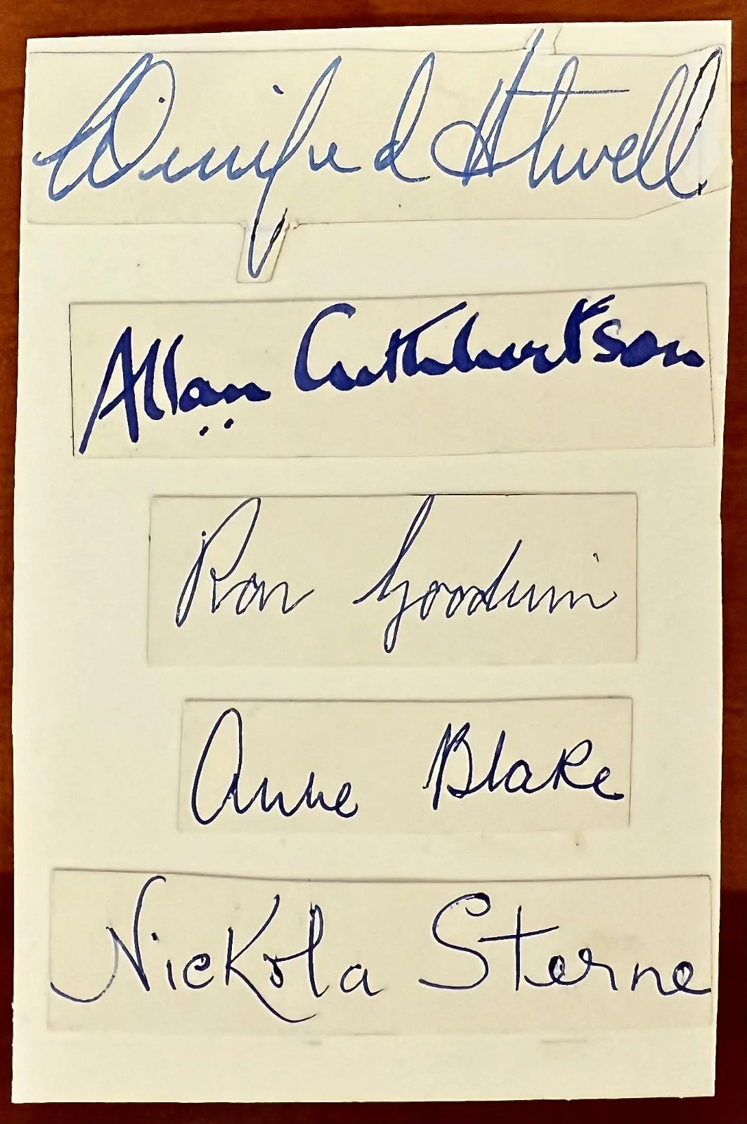 Winifred Atwell, Anna Blake, Alan Cuthbertson, Nikola Sterne — AUTOGRAPH LOT Winifred Atwell Alan Cuthbertson Anna Blake Signed Cards (5), изображение 2
