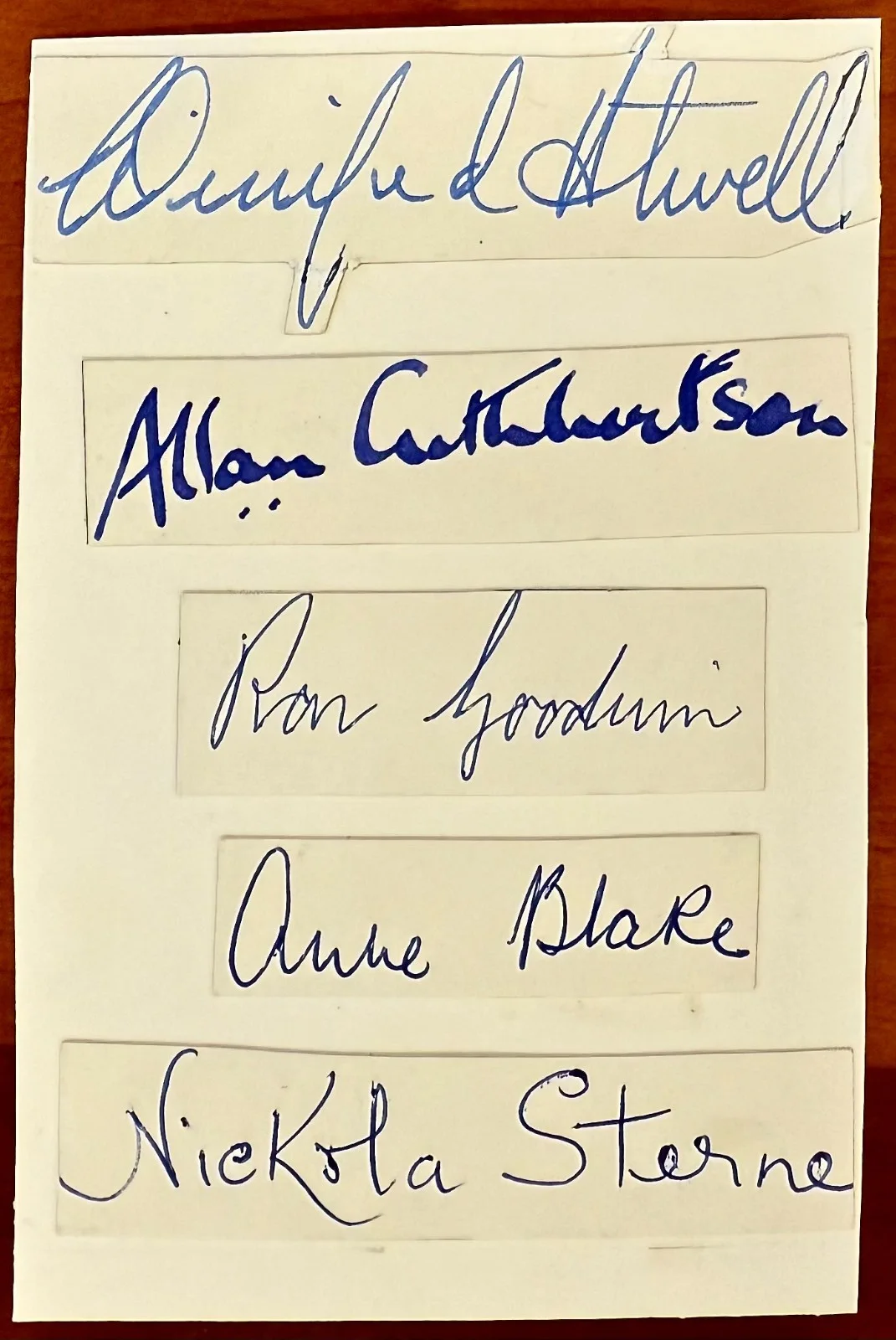 Winifred Atwell, Anna Blake, Alan Cuthbertson, Nikola Sterne — AUTOGRAPH LOT Winifred Atwell Alan Cuthbertson Anna Blake Signed Cards (5), изображение 4