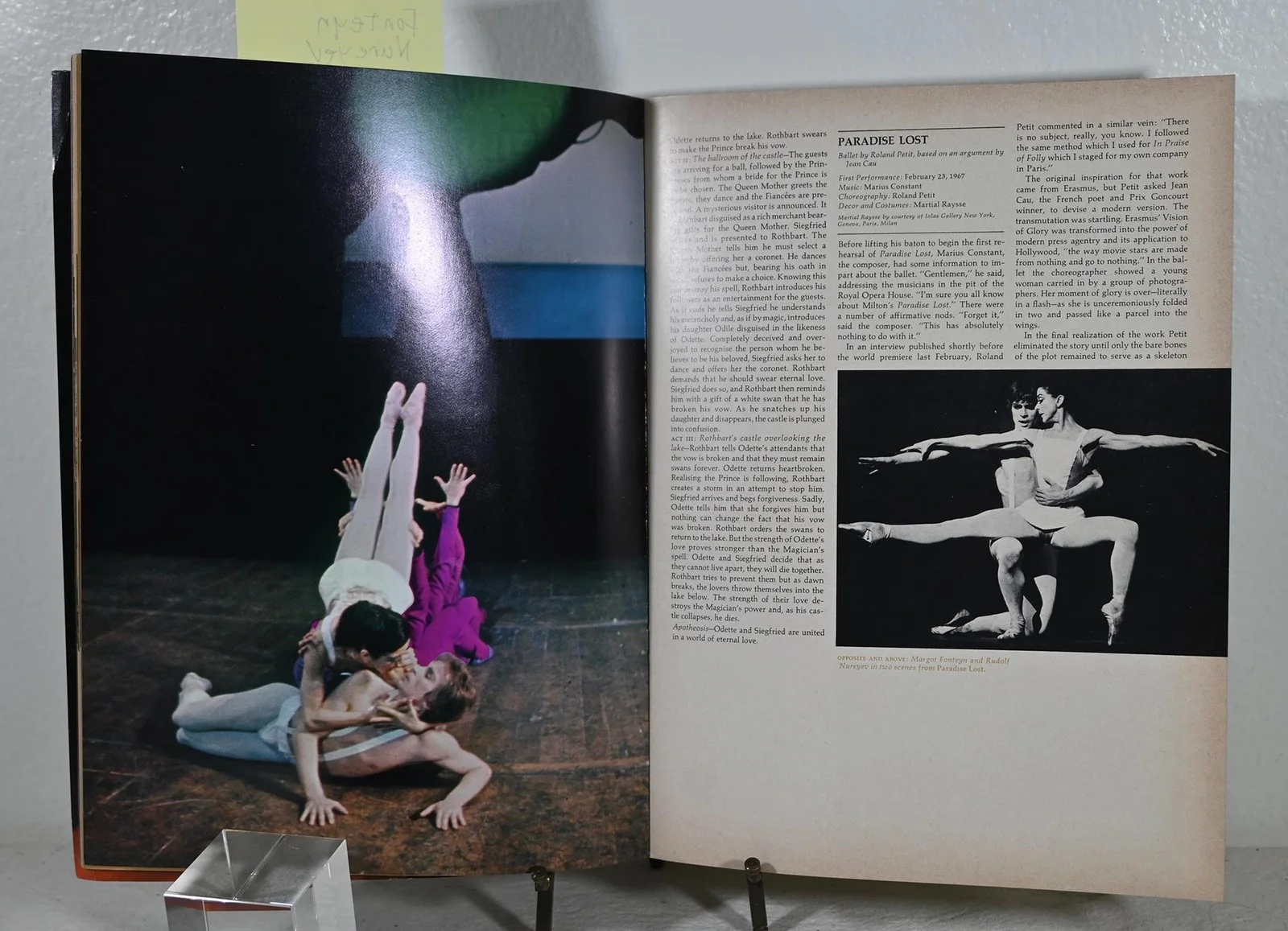 8 Vintage BALLET Programs, Various Dates 1955-80 BARYHSNIKOV, FONTEYN, NUREYEV, image 3