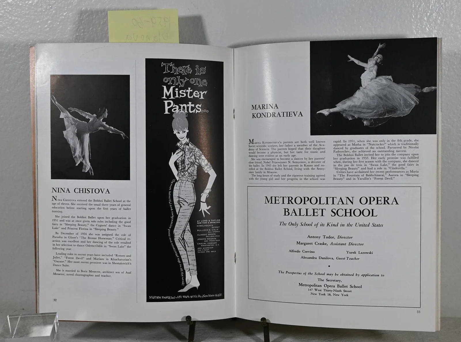 8 Vintage BALLET Programs, Various Dates 1955-80 BARYHSNIKOV, FONTEYN, NUREYEV, image 5