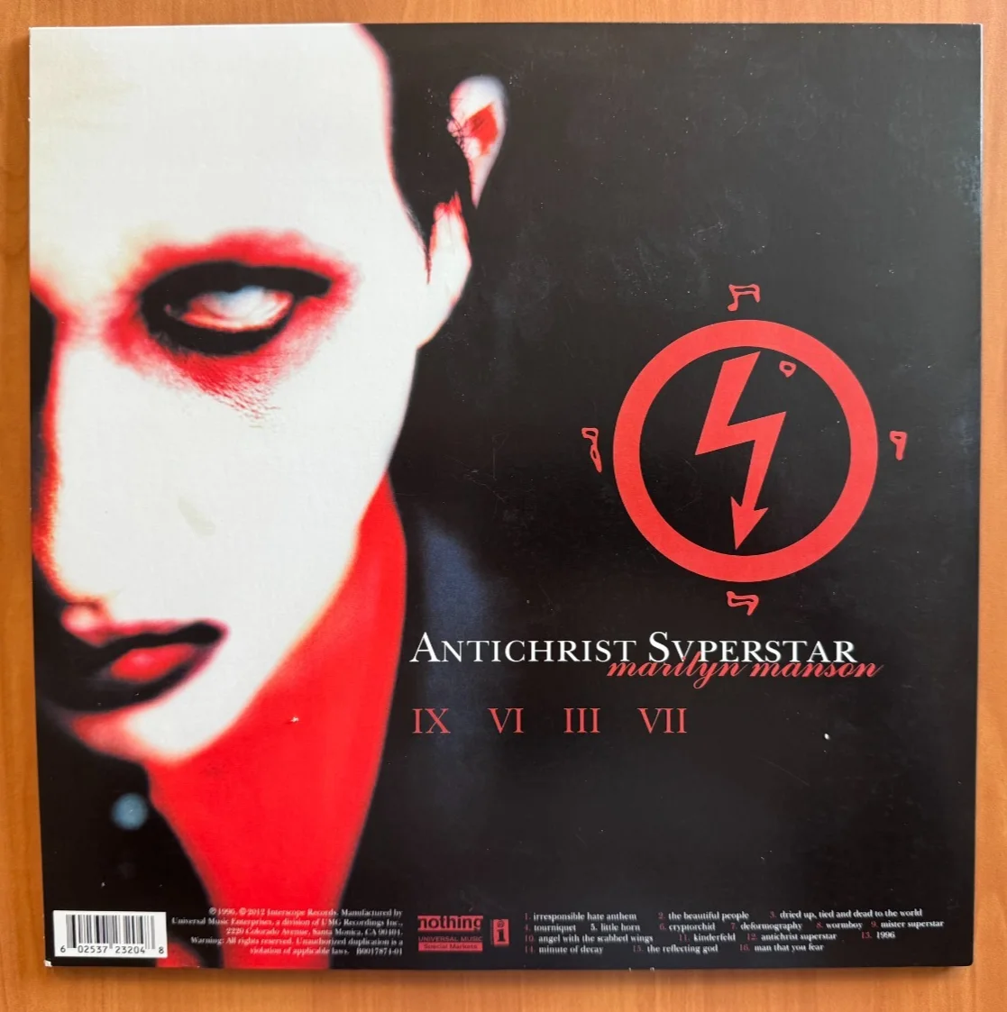 Marilyn Manson Signed Autographed Antichrist Superstar Vinyl Album Beckett COA, изображение 3