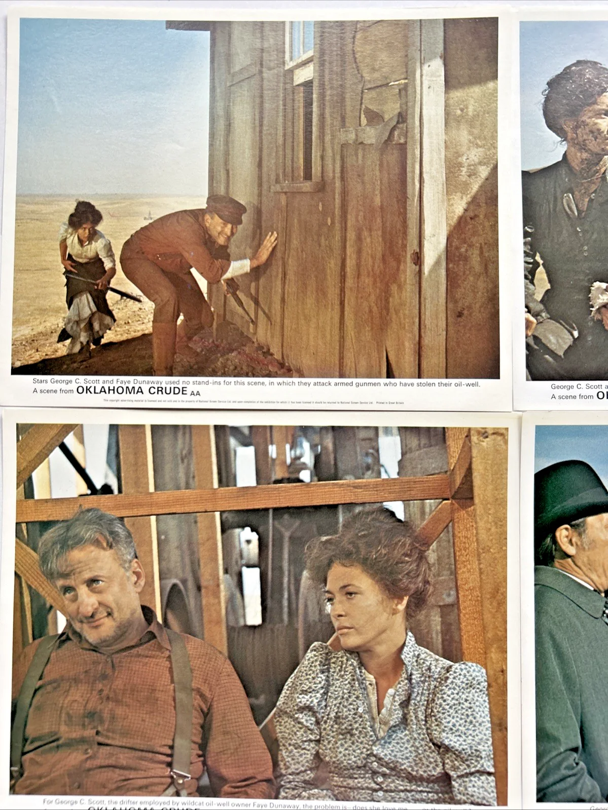 Lobby Card Set 10x8 - Oklahoma Crude 1973 - George C. Scott, Faye Dunaway, image 2