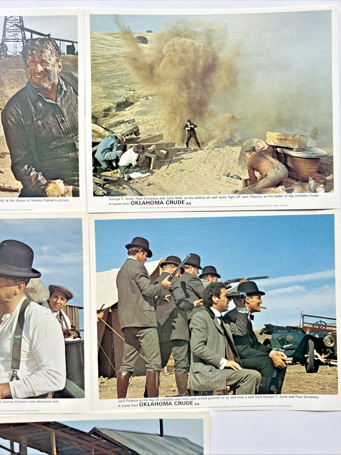 Lobby Card Set 10x8 - Oklahoma Crude 1973 - George C. Scott, Faye Dunaway, image 4
