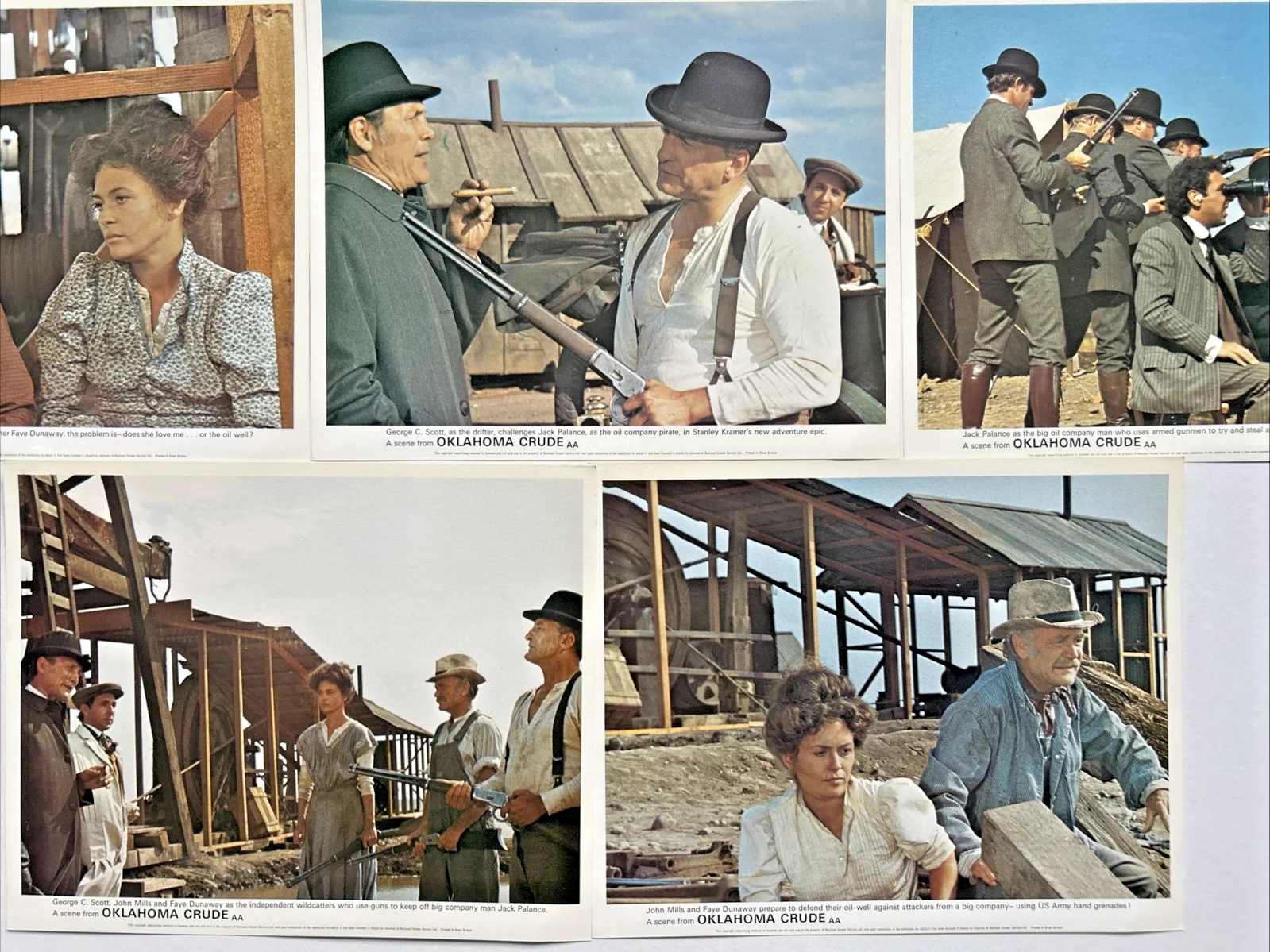 Lobby Card Set 10x8 - Oklahoma Crude 1973 - George C. Scott, Faye Dunaway, image 5