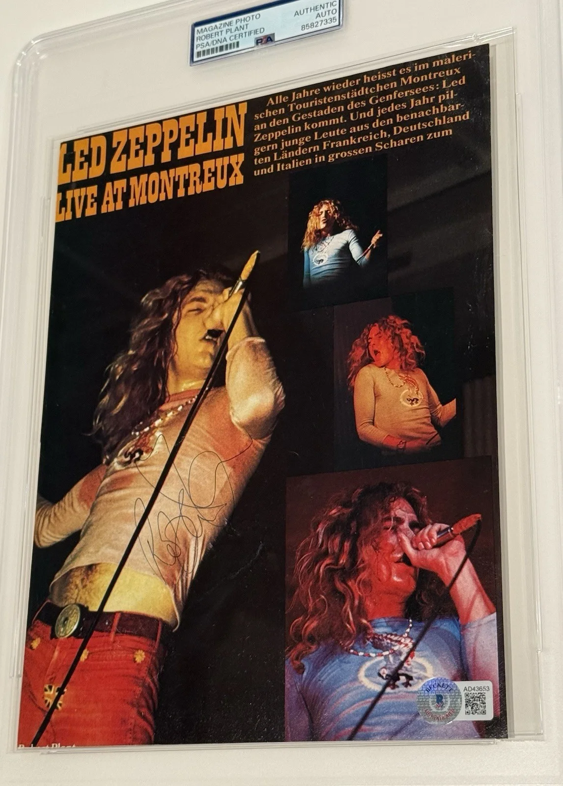 Robert Plant Signed Magazine Photo PSA Authentic Autograph Led Zeppelin, image 3