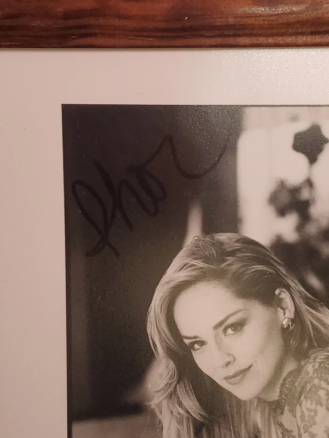 Sharon Stone — Autographed Hand Signed Picture of Sharon Stone In Wood Frame 8x10, image 4