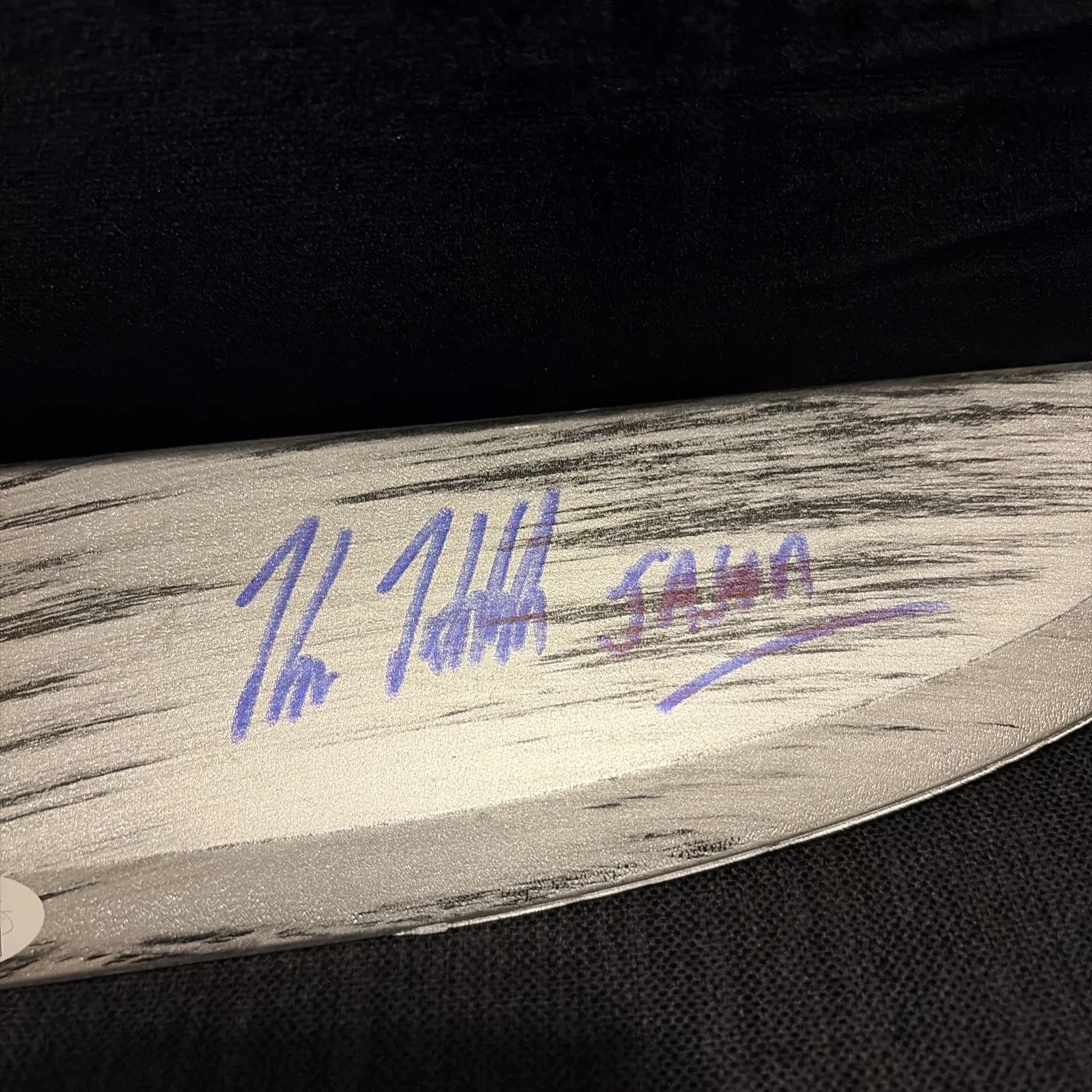 Kane Hodder — Kane Hodder Friday The 13th Signed Jason Plastic Knife Inscription JSA COA, image 2