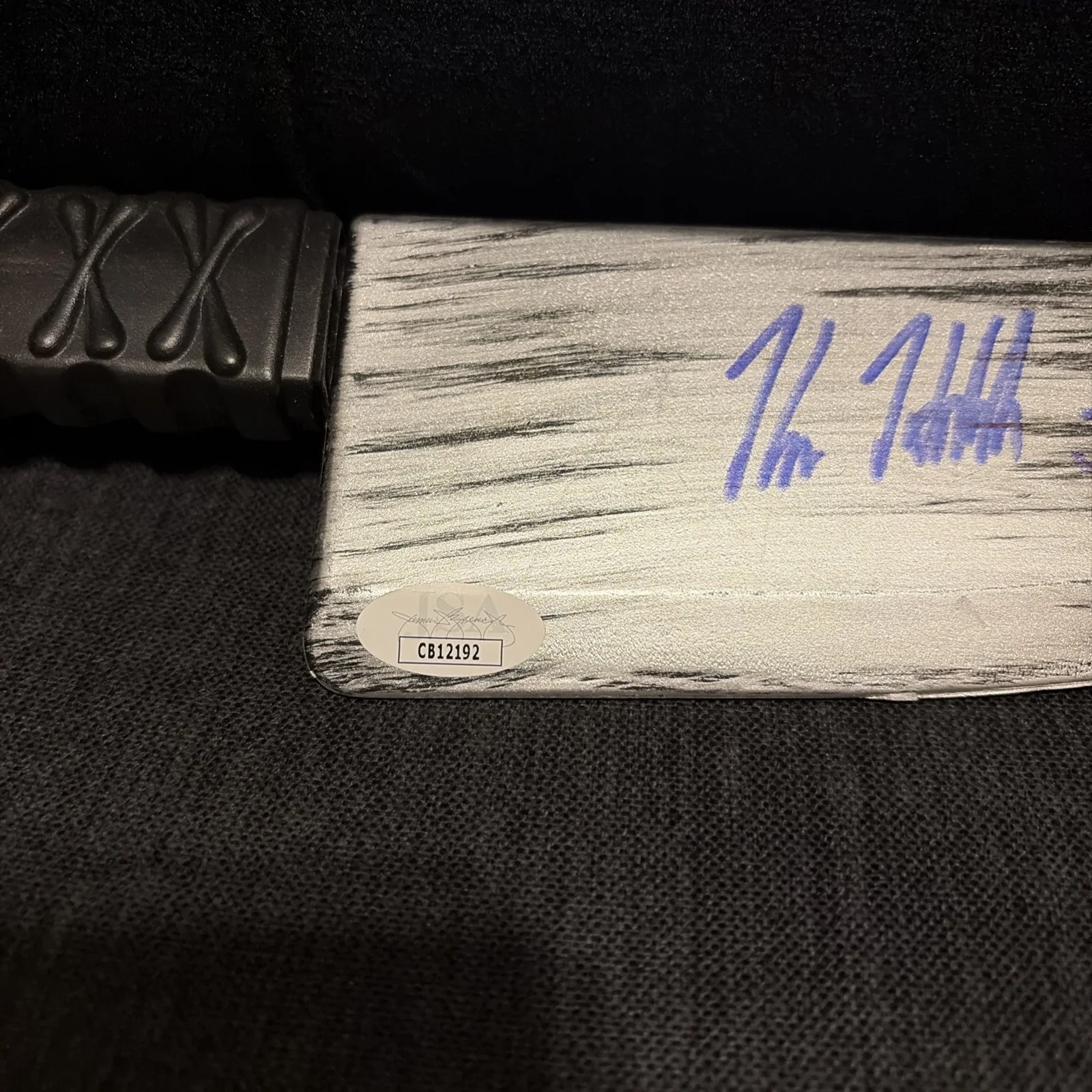 Kane Hodder — Kane Hodder Friday The 13th Signed Jason Plastic Knife Inscription JSA COA, image 3