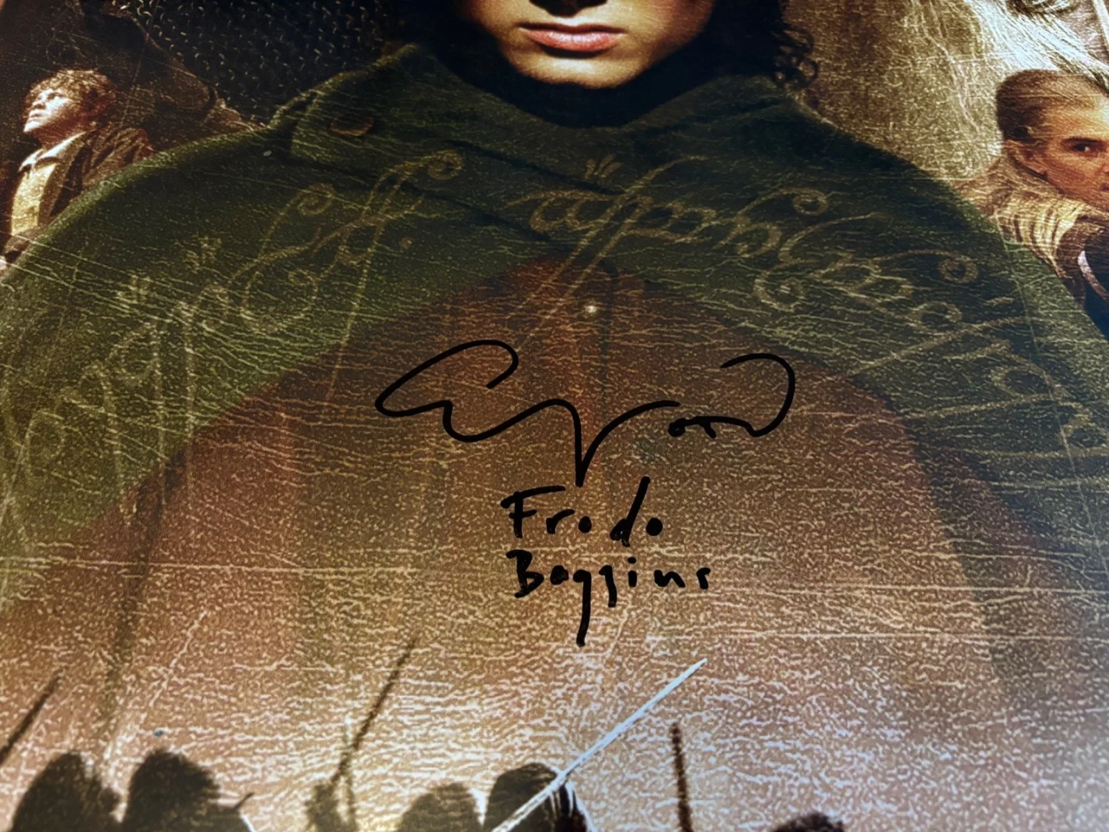 LORD OF THE RINGS SIGNED AUTOGRAPHED *FULL SIZE POSTER* ELIJAH WOOD W/INSCRIP, изображение 2