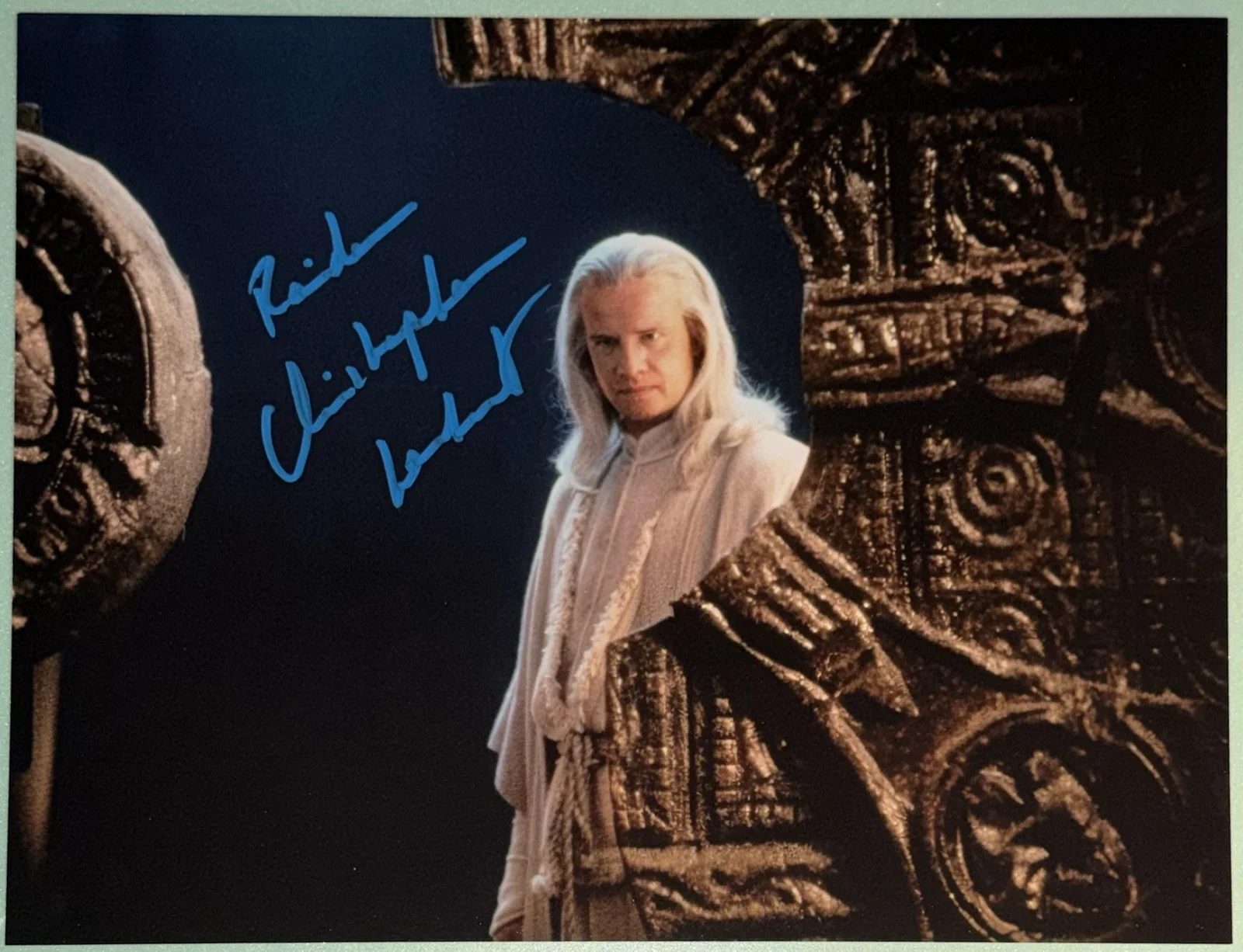 RARE! Christopher Lambert Signed Mortal Kombat 11x14 “RAIDEN” Inscription PROOF!, image 2