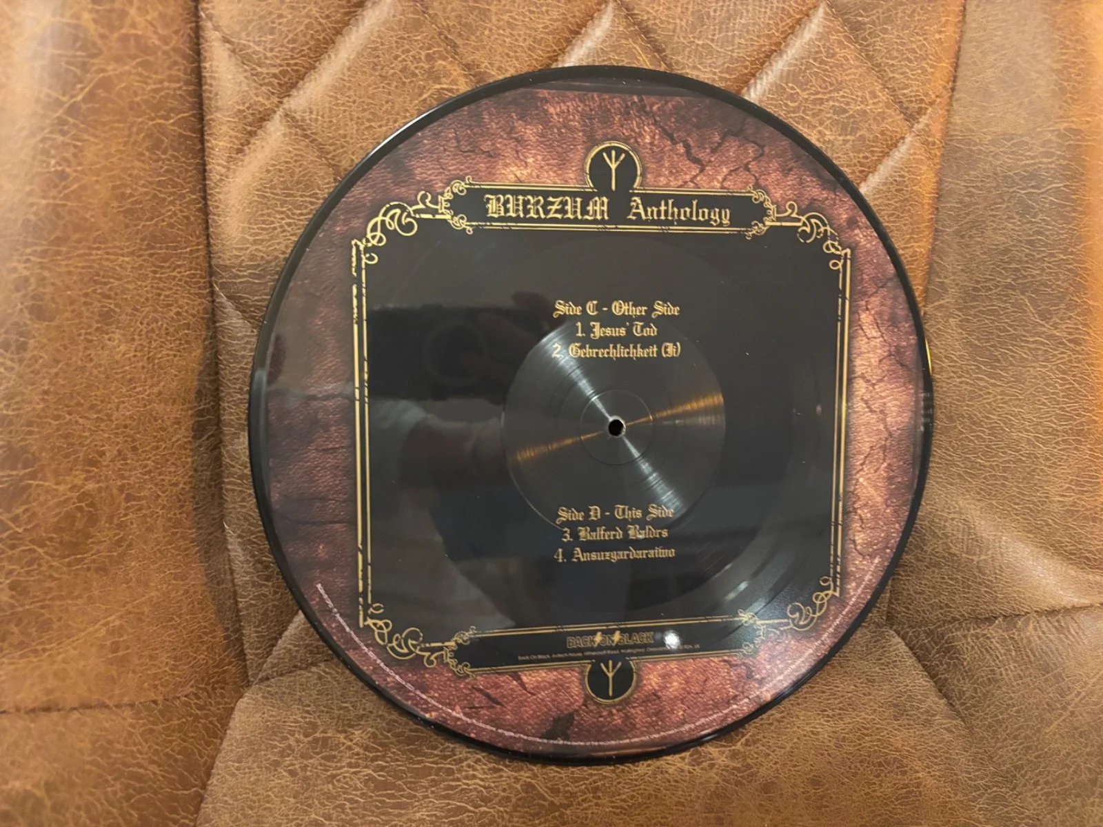 1BURZUM SIGNED AUTOGRAPHED LP VINYL PIC DISC VARG VIKERNES *EXTREMELY RARE*, image 3