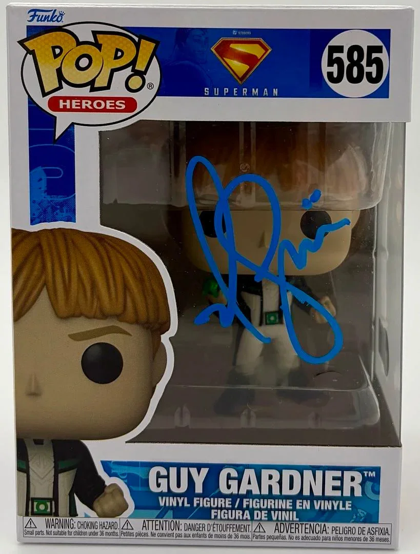 Nathan Fillion — Nathan Fillion signed "Guy Gardner" Funko #585 (Superman) - Beckett COA