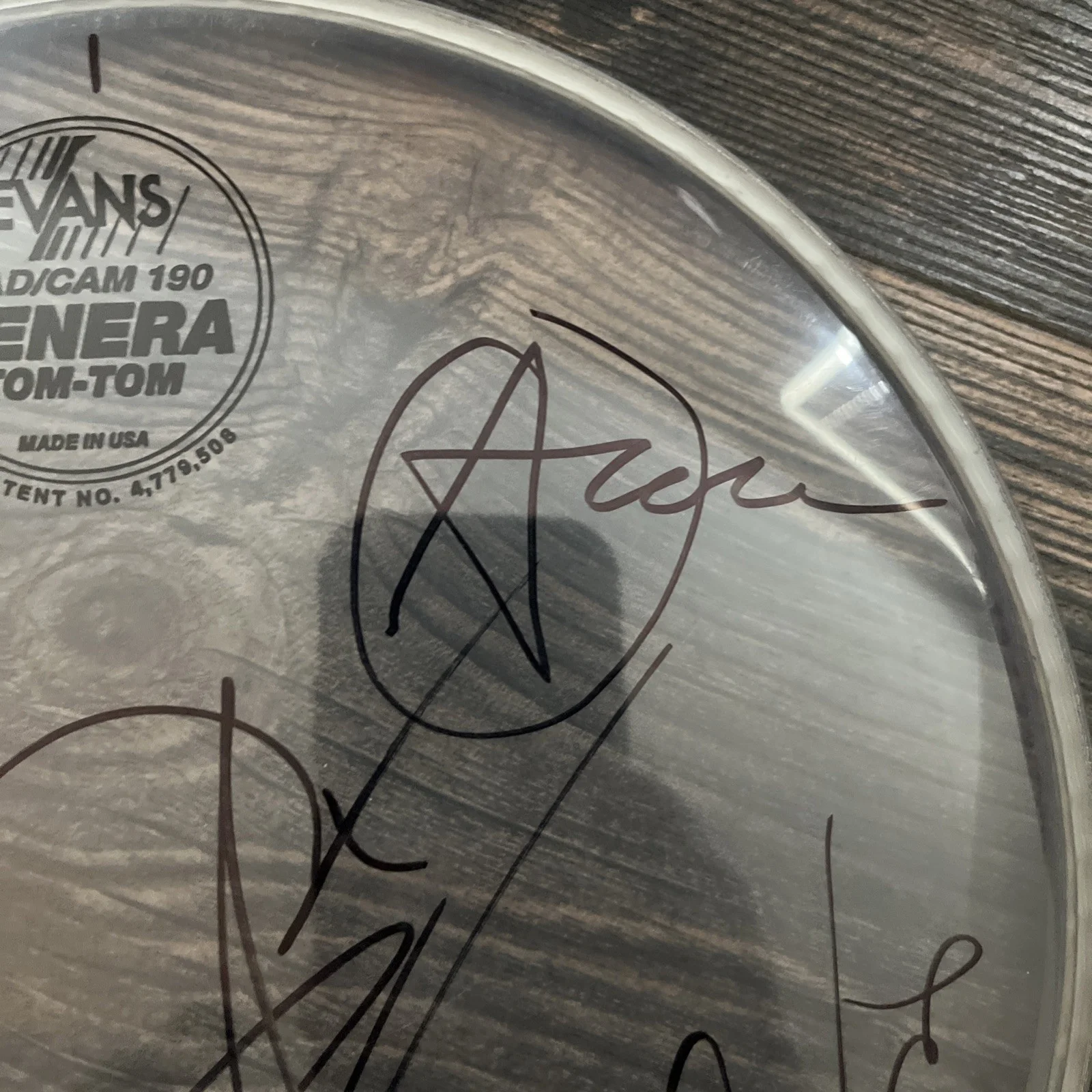 Gemini Syndrome Signed Evan’s 10” Clear Drumhead With COA, image 4