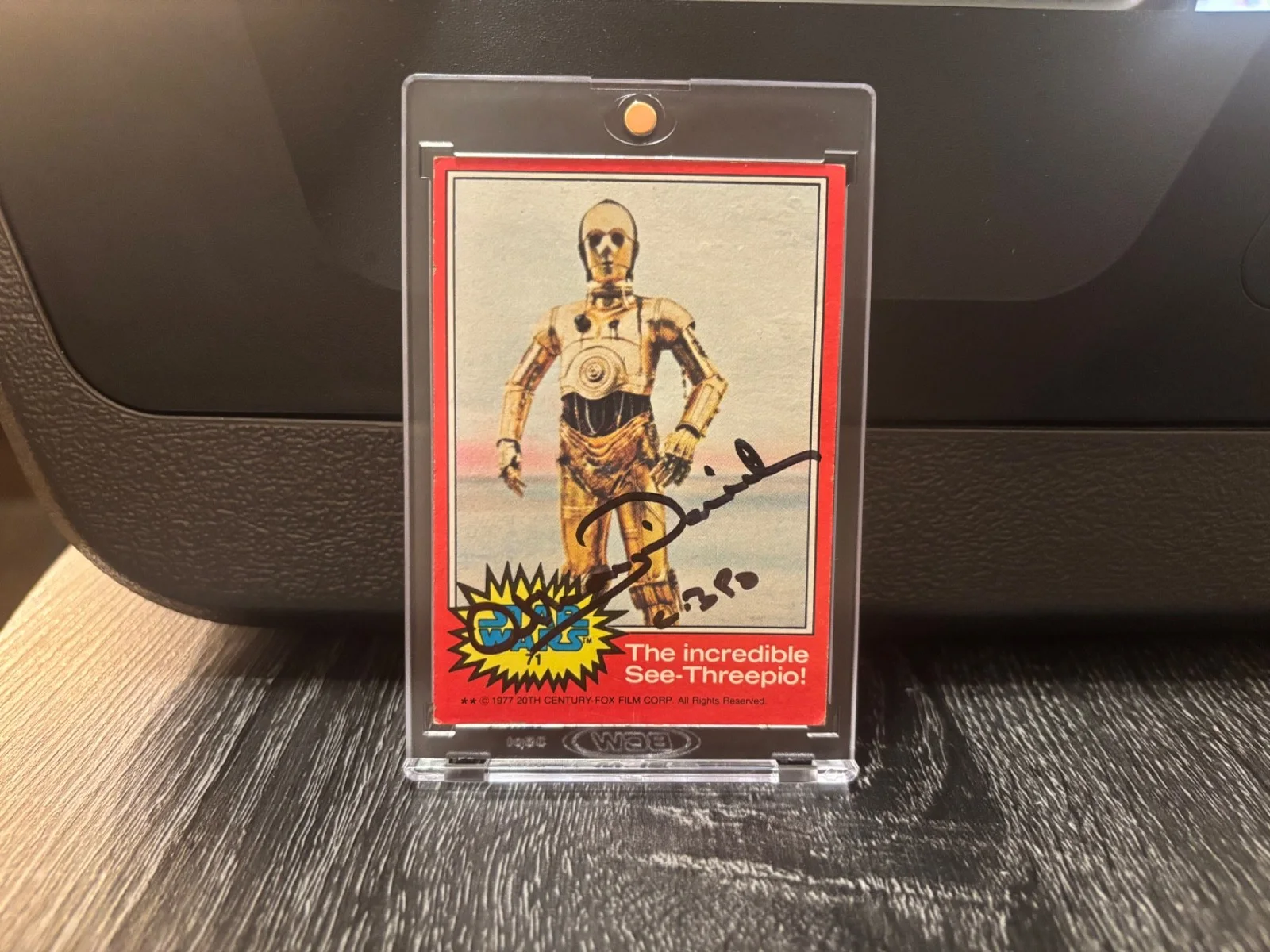 ANTHONY DANIELS AUTO CARD SIGNED AUTOGRAPHED C3PO RARE IN PERSON STAR WARS, image 2