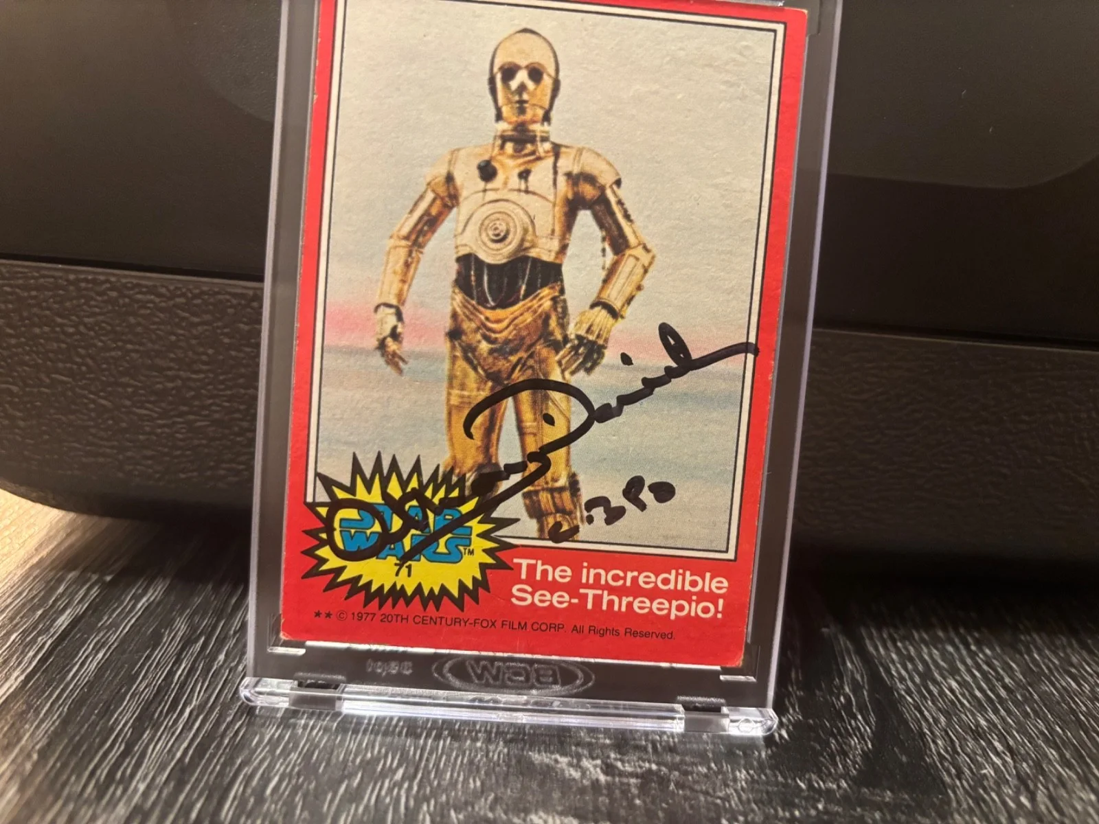ANTHONY DANIELS AUTO CARD SIGNED AUTOGRAPHED C3PO RARE IN PERSON STAR WARS, image 3