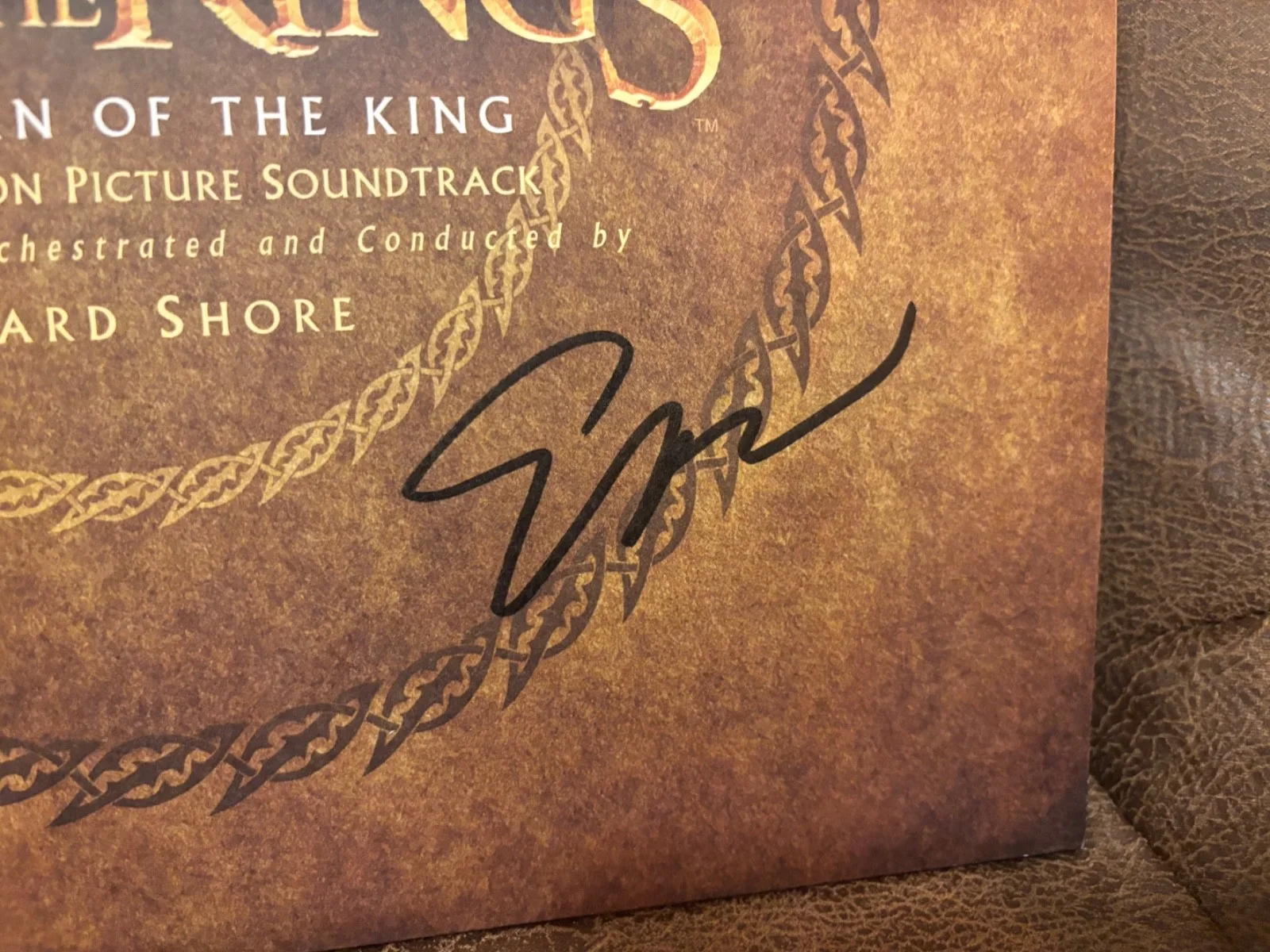 LORD OF THE RINGS SIGNED AUTOGRAPHED LP VINYL RETURN OF THE KING X4 ELIJAH SEAN, изображение 4